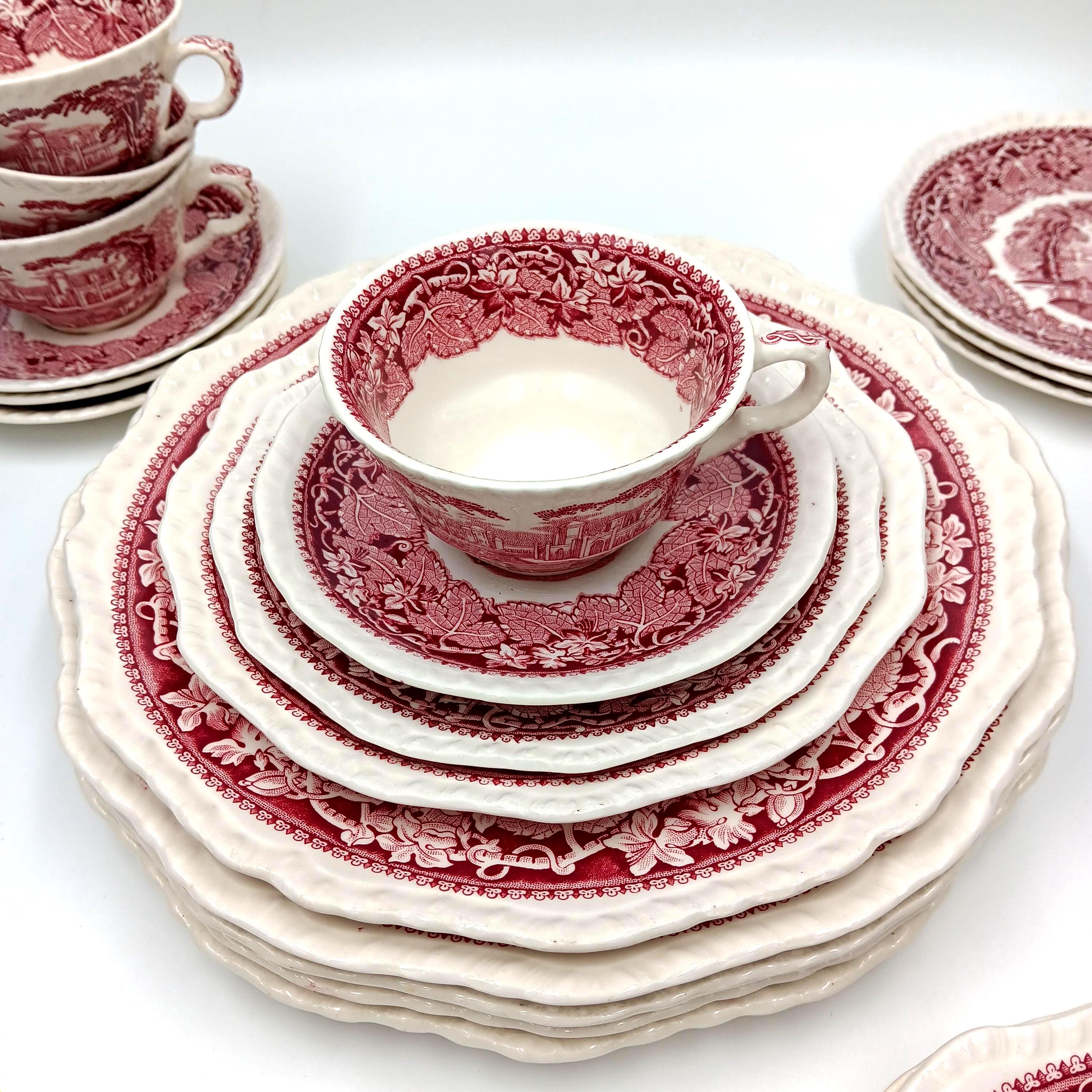 Vintage Mason's Vista Pink Table Settings