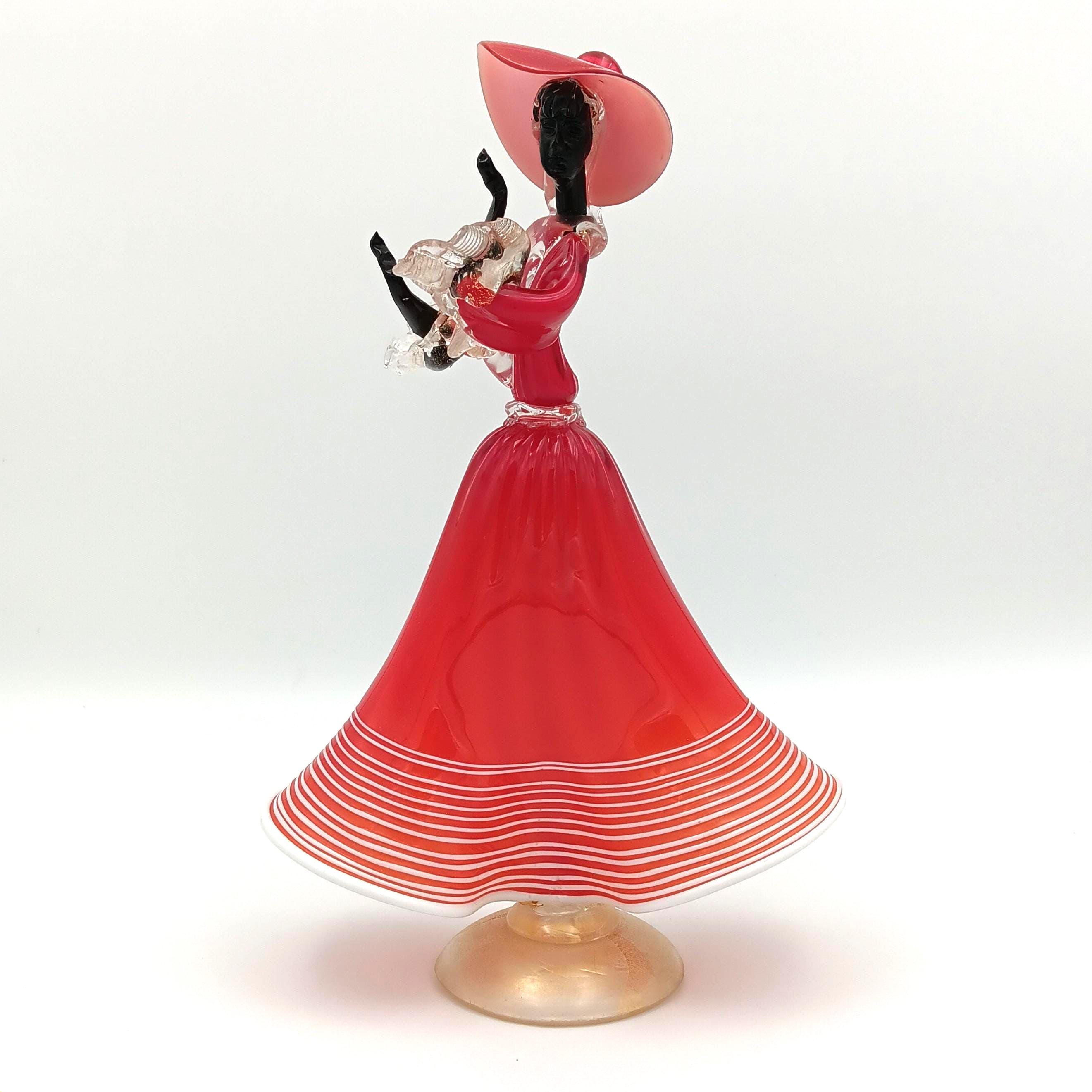 Murano Dancing Figurines from the 1950s - 1960s. In perfect condition. Figurine is 11 3/4" tall.