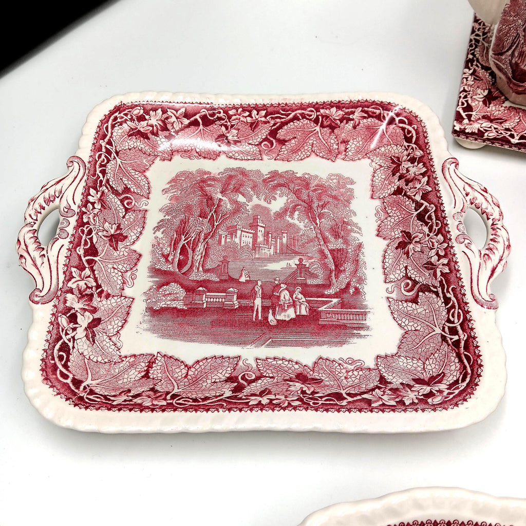 Vintage Mason's Vista Pink Ironstone, Accessory Pieces