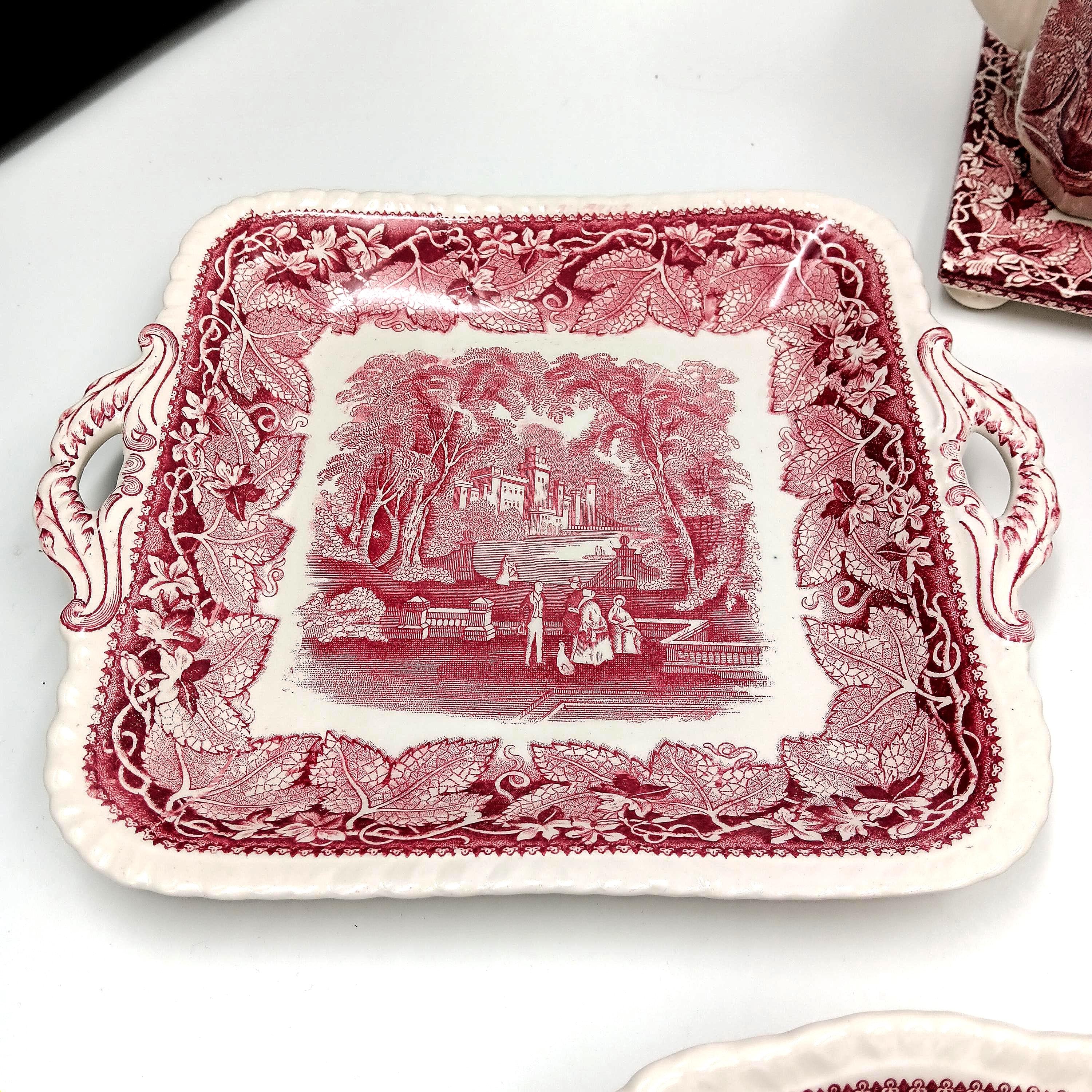 Vintage Mason's Vista Pink Ironstone, Accessory Pieces