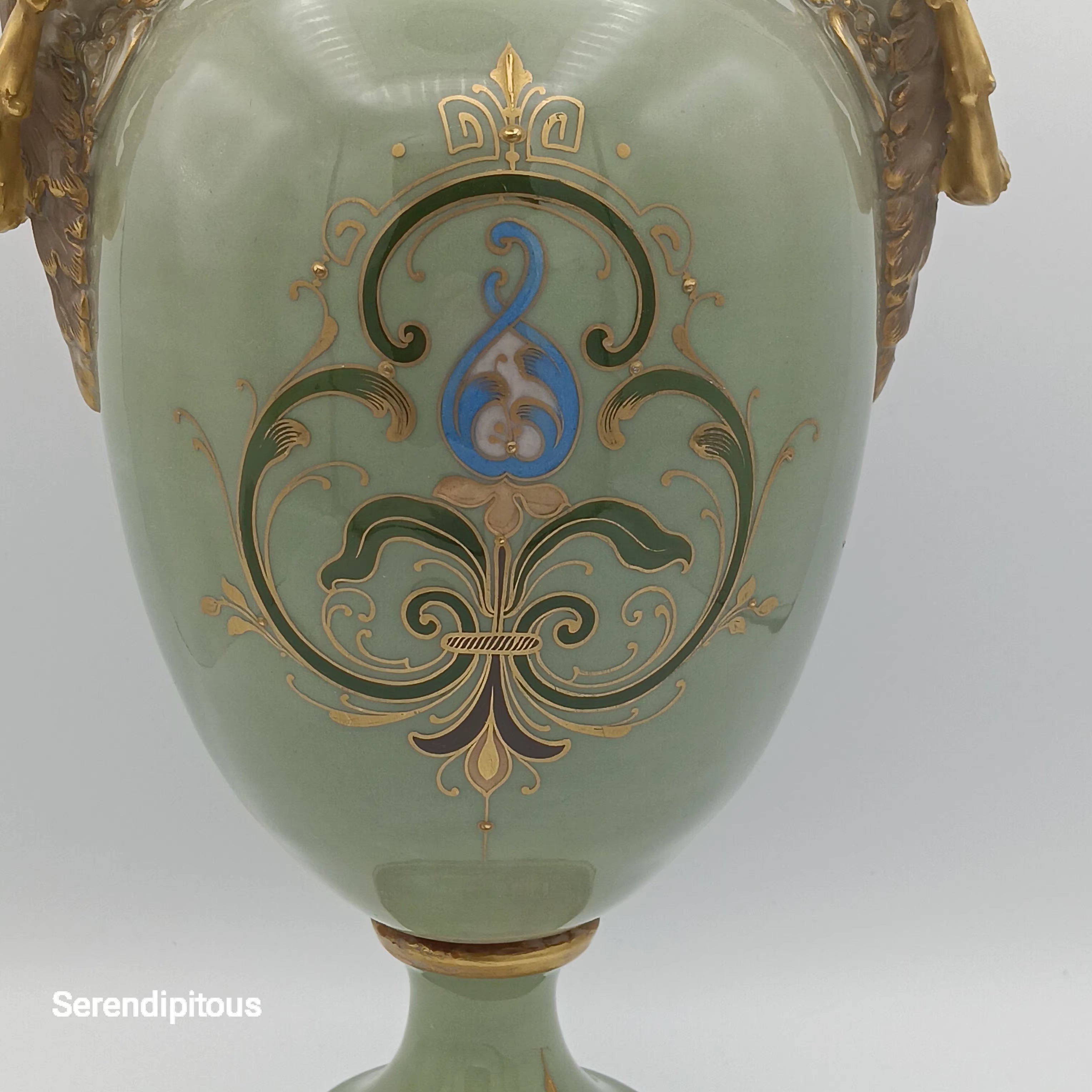 Rare Art Nouveau Porcelain – Ernst Wahliss Cherub Vase, Austria c.1900