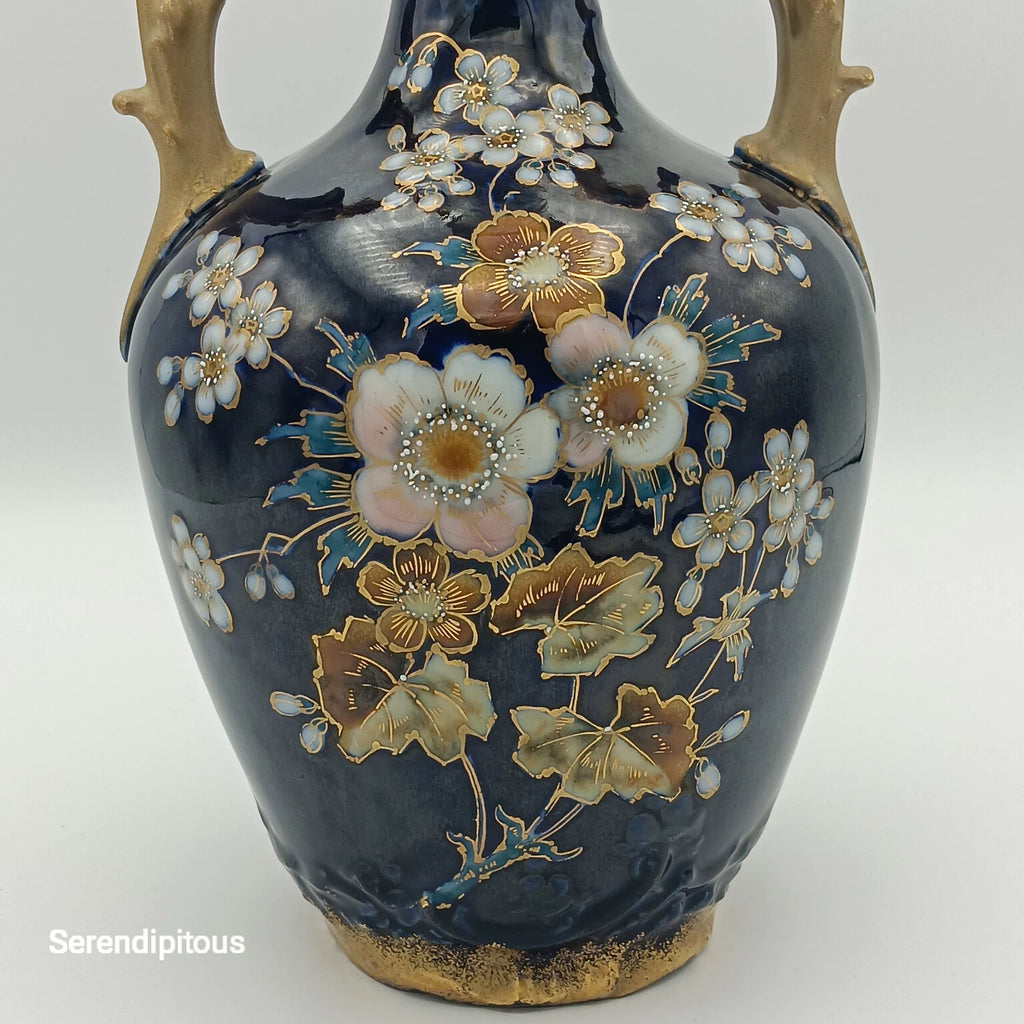Ornate Opulence: Amphora’s Floral Fantasy in Cobalt & Gold