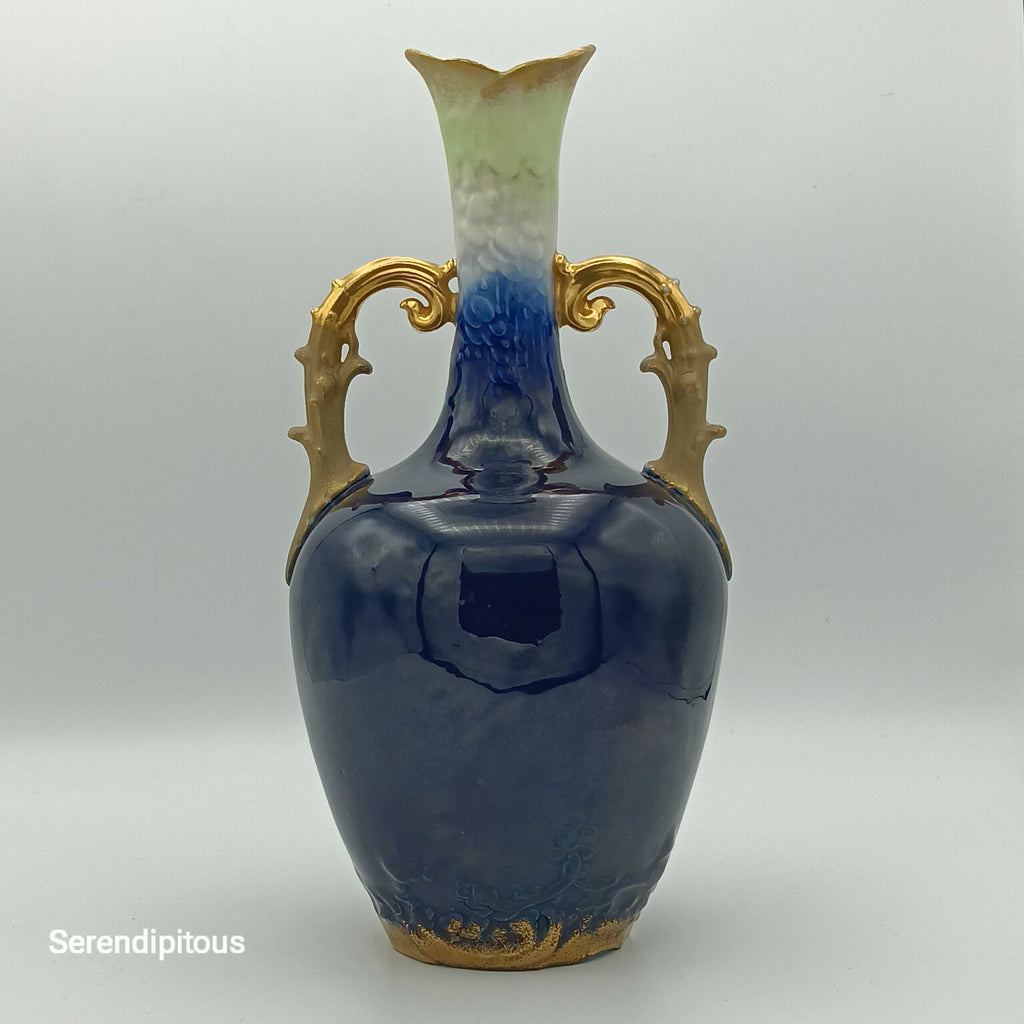 Ornate Opulence: Amphora’s Floral Fantasy in Cobalt & Gold