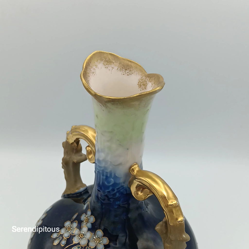 Ornate Opulence: Amphora’s Floral Fantasy in Cobalt & Gold