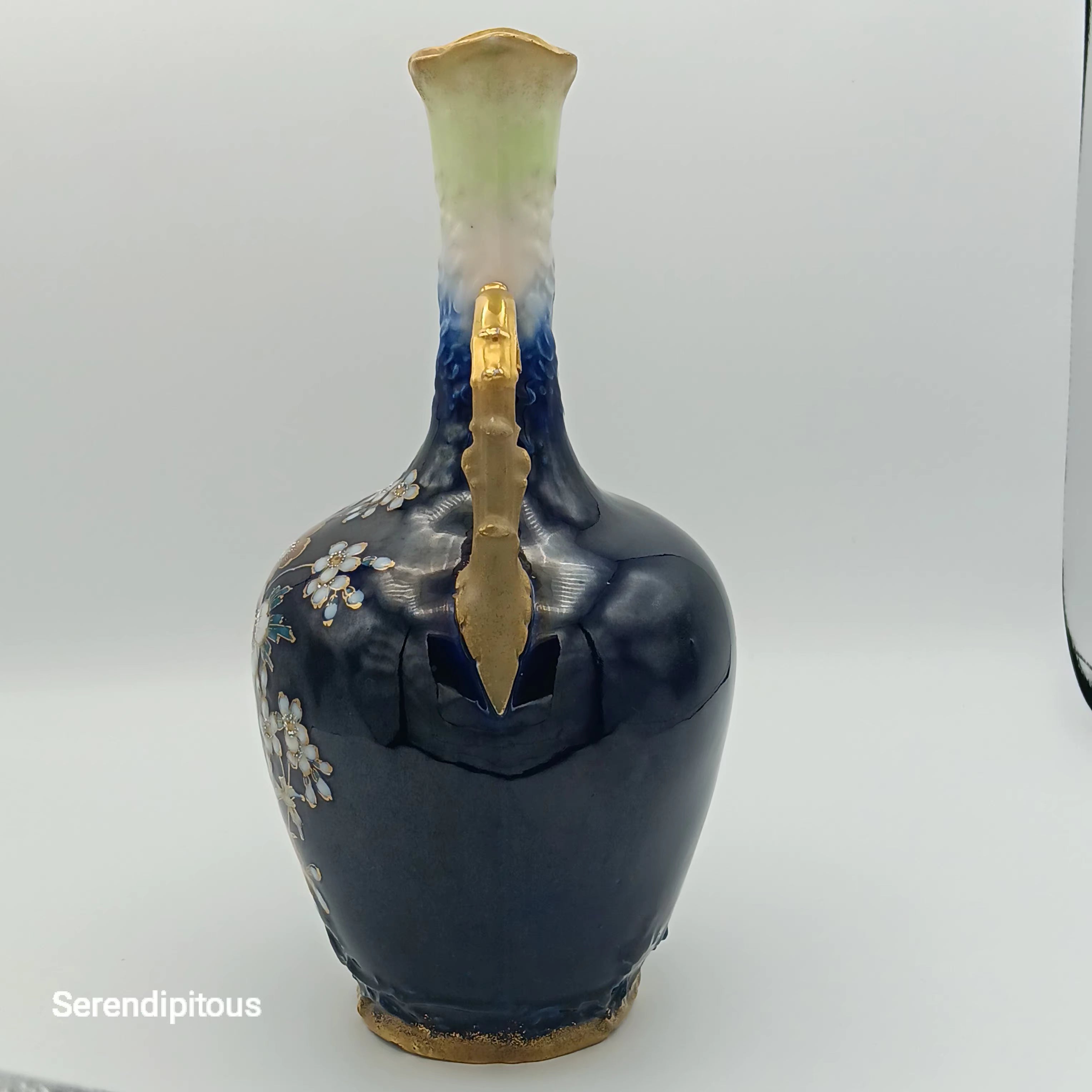 Ornate Opulence: Amphora’s Floral Fantasy in Cobalt & Gold