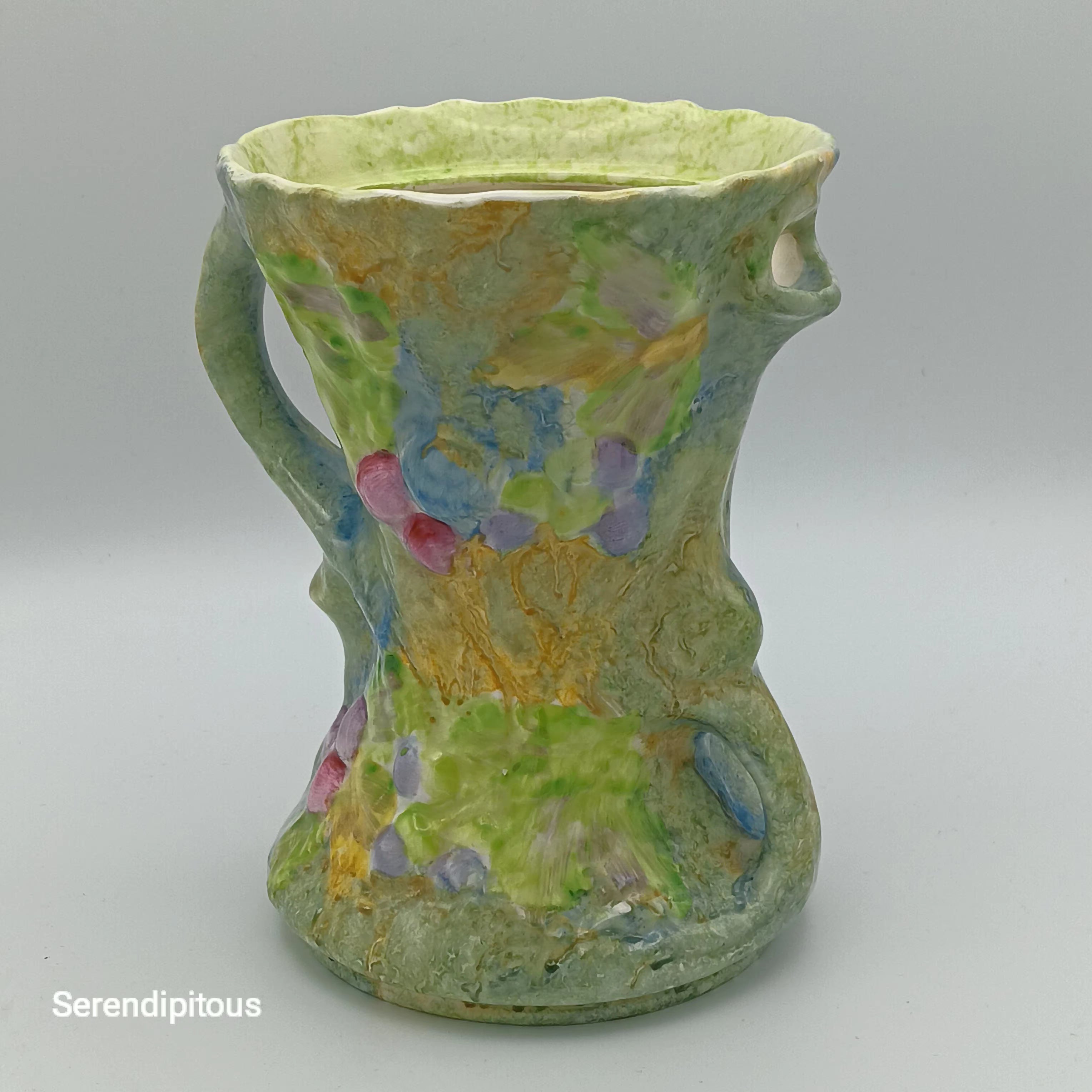 James Kent Ceramic Pitcher Vase – Unique Hand-Painted Ceramic