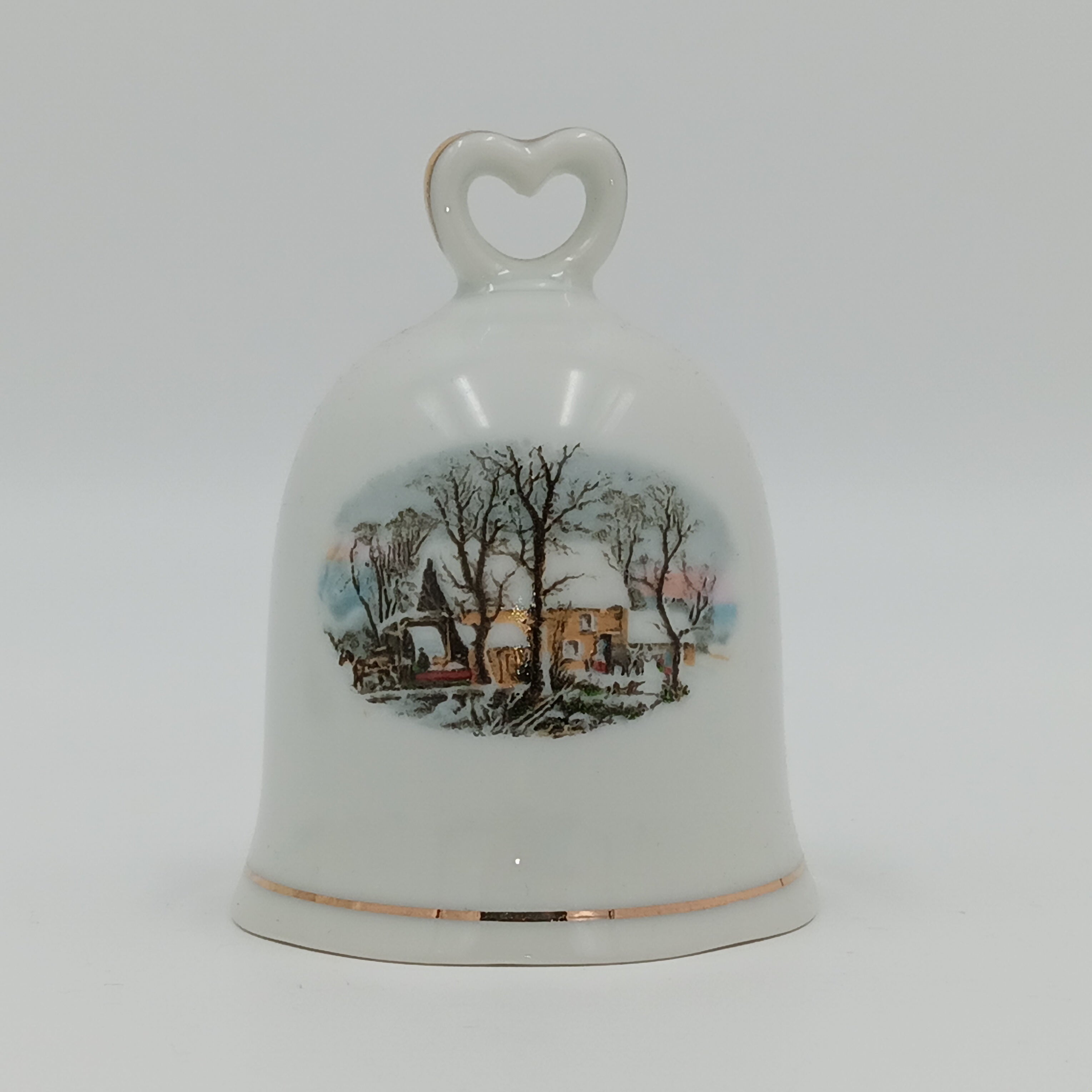 Avon Collector Tea Set – Crown Bavaria Winter Scene Grist Mill, Vintage Porcelain China