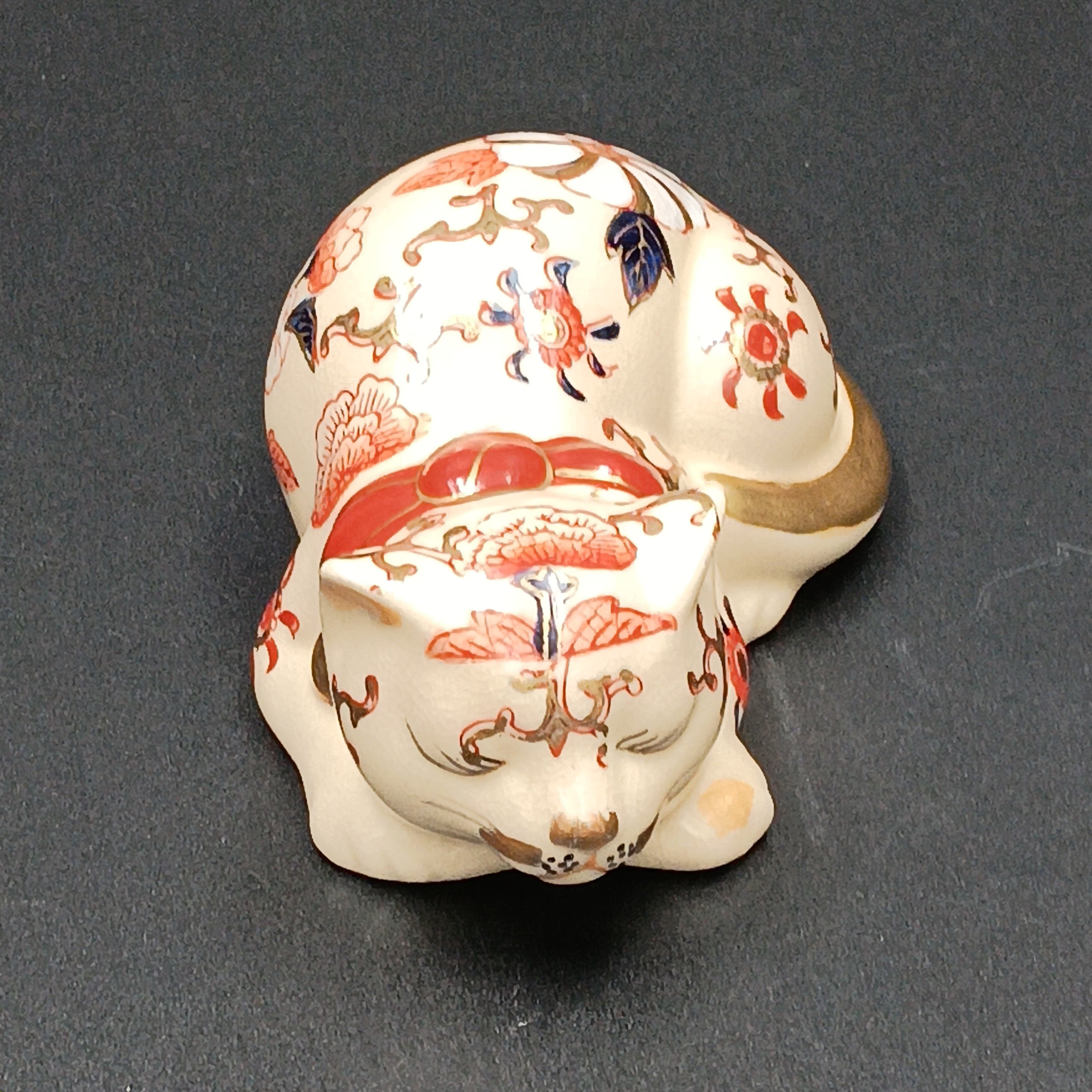 Vintage Takahashi "Nemuri Neko" Porcelain Cat Figurine