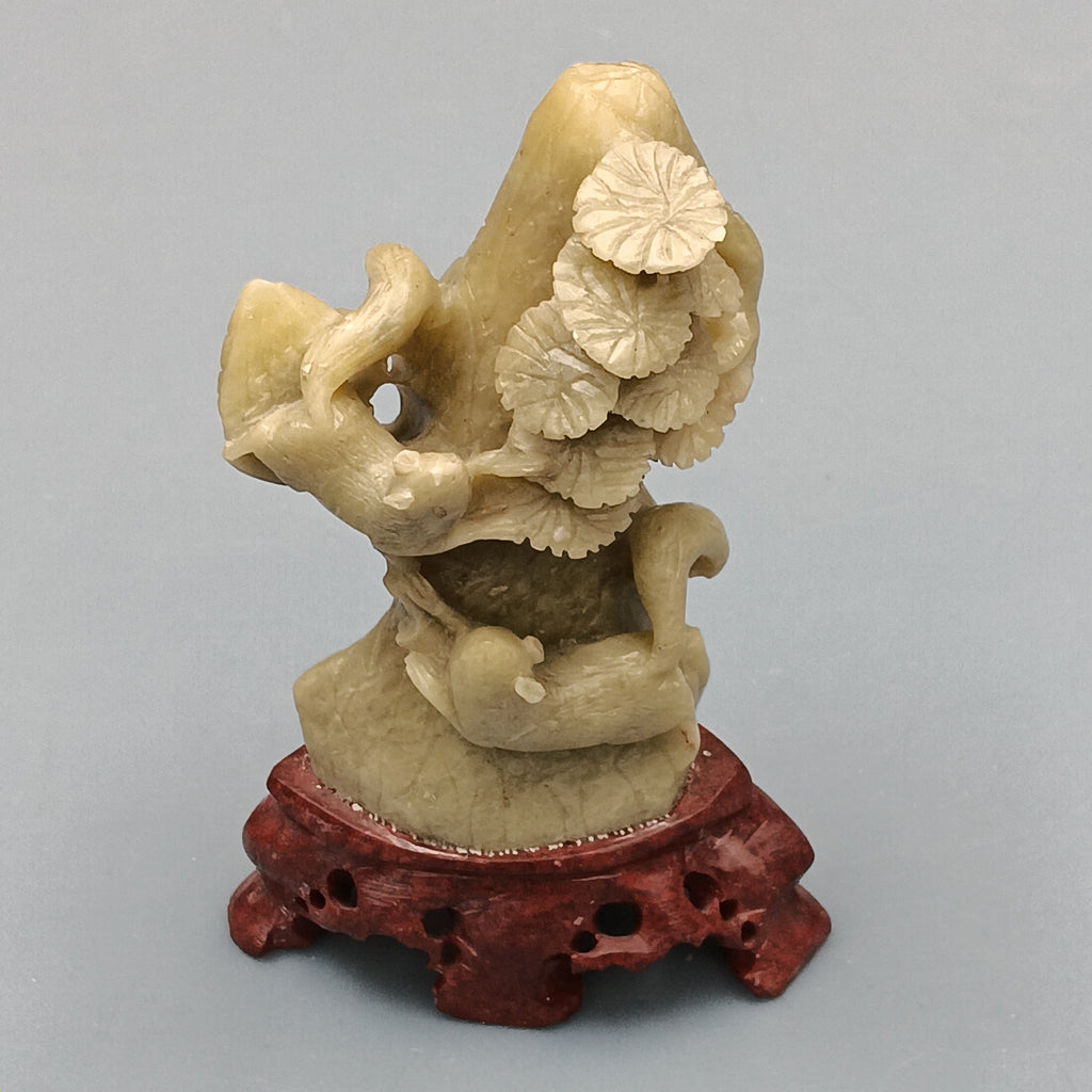 Hand-Carved Jade Stone Sculpture