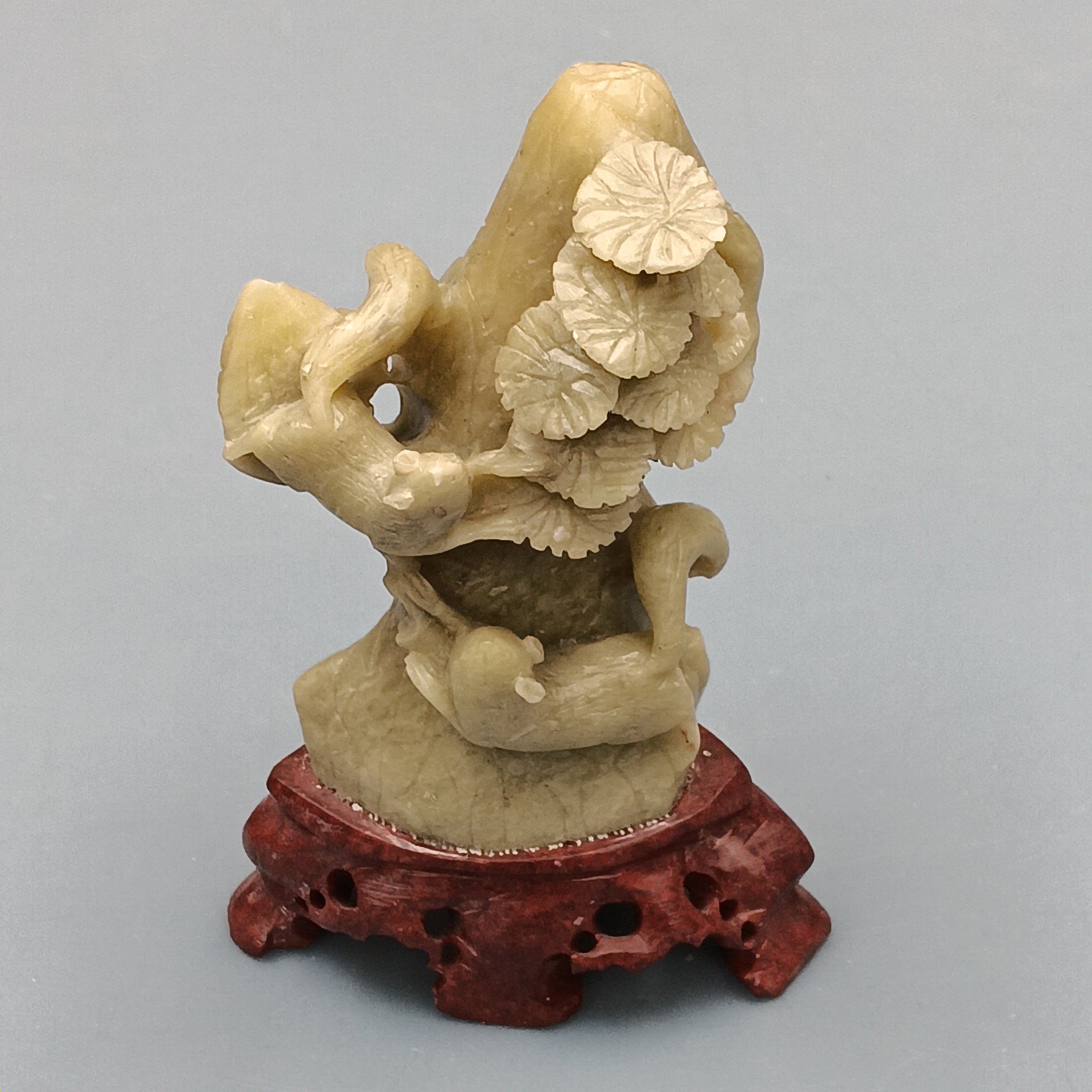 Hand-Carved Jade Stone Sculpture