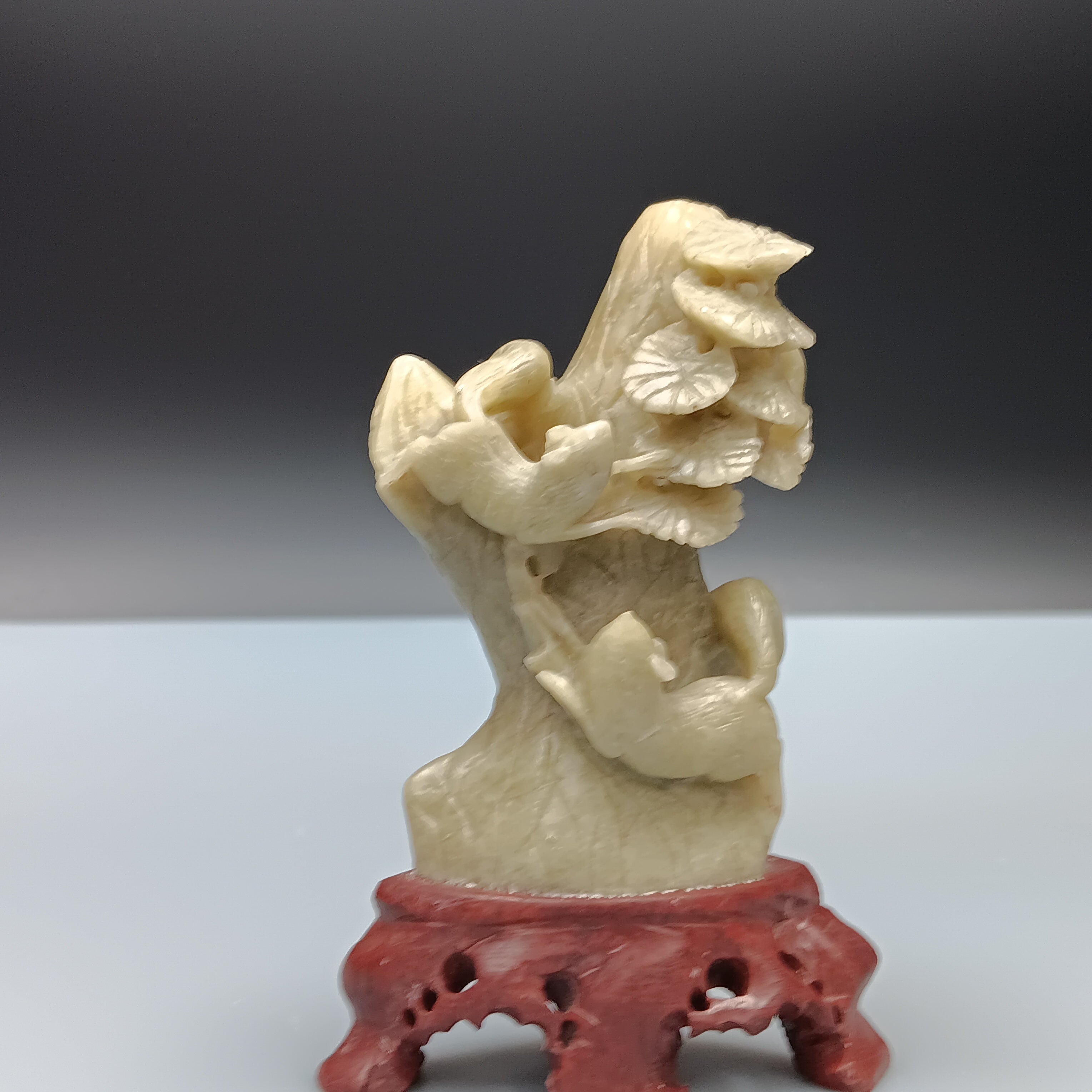 Hand-Carved Jade Stone Sculpture