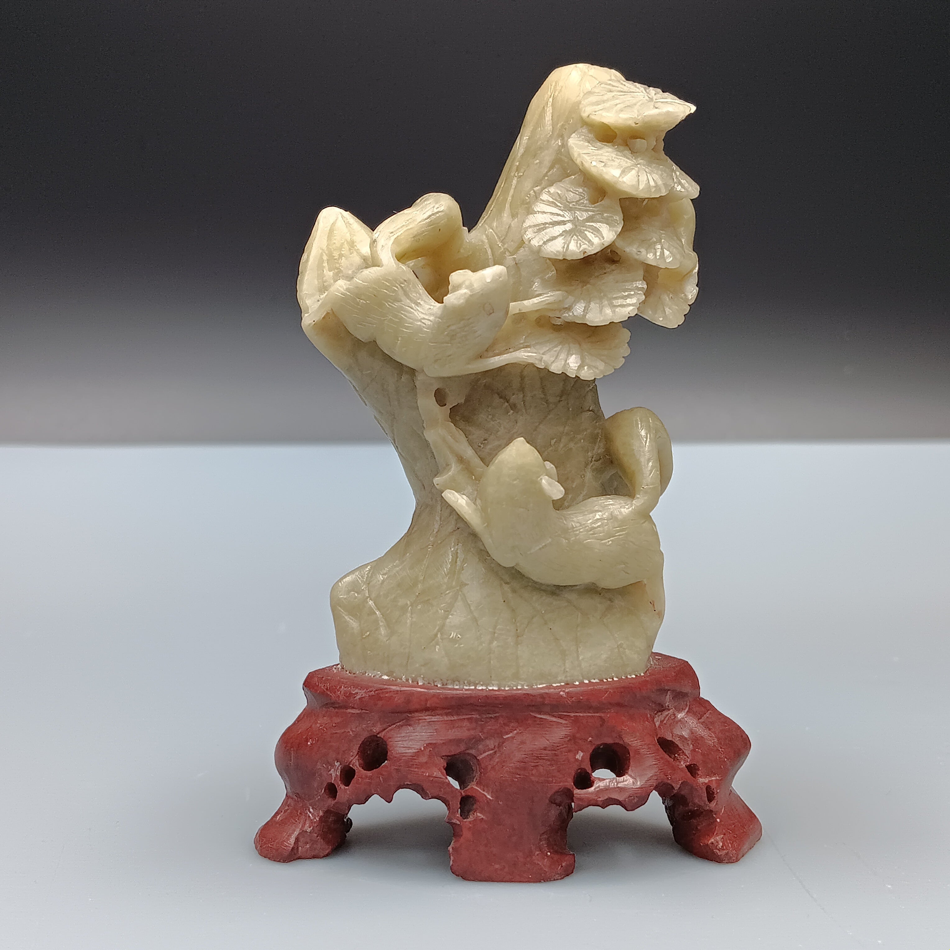 Hand-Carved Jade Stone Sculpture