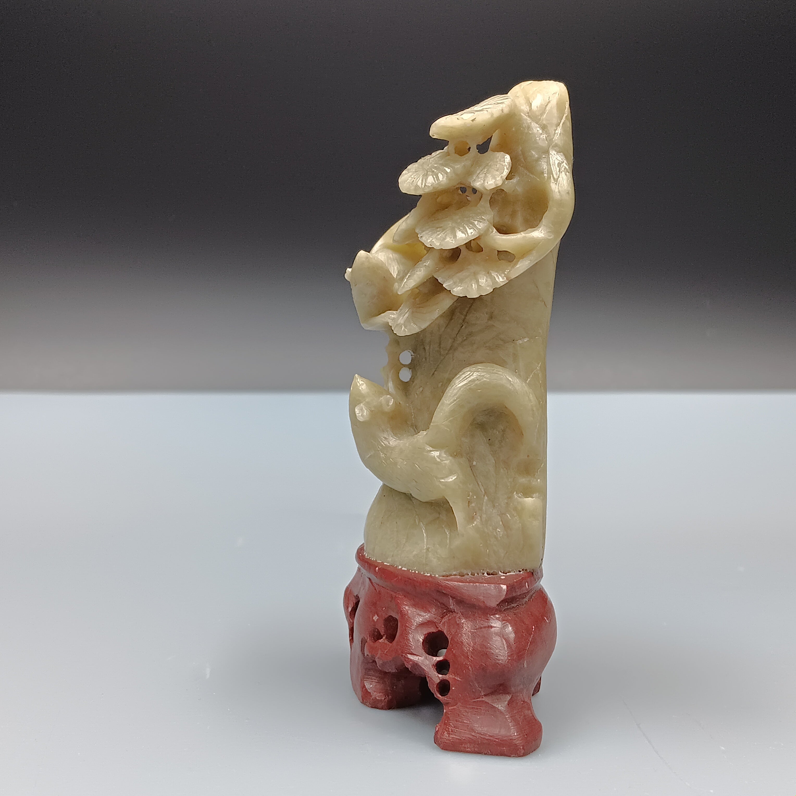 Hand-Carved Jade Stone Sculpture
