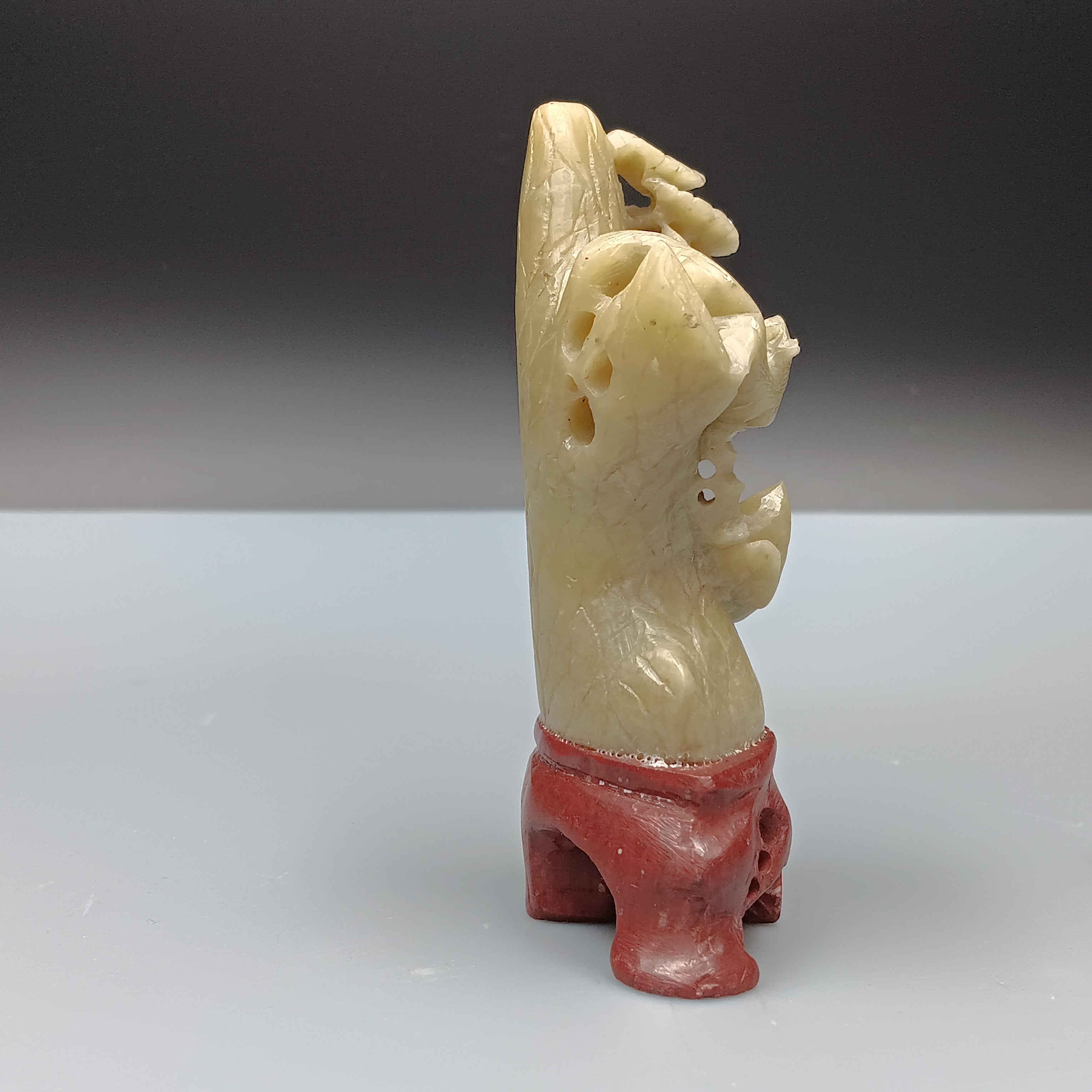 Hand-Carved Jade Stone Sculpture