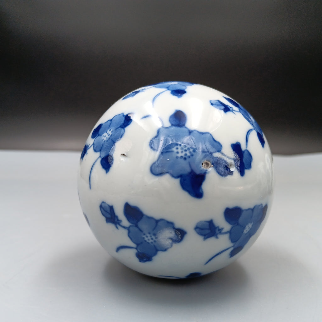 Kesywale Blue & White Porcelain Orbs (3" Diameter)