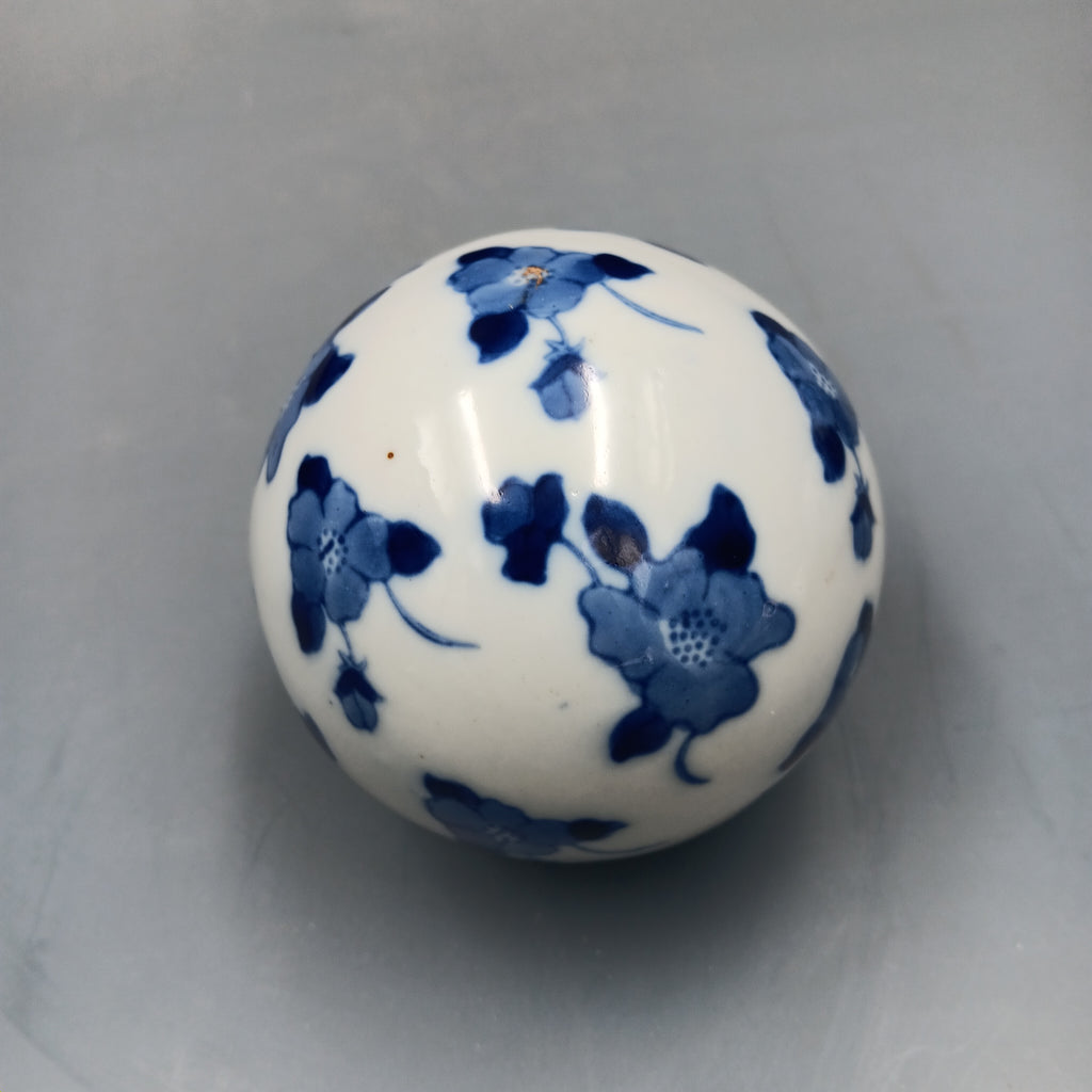 Kesywale Blue & White Porcelain Orbs (3" Diameter)
