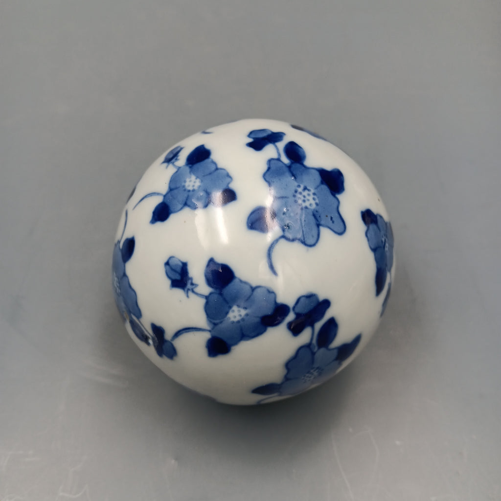 Kesywale Blue & White Porcelain Orbs (3" Diameter)