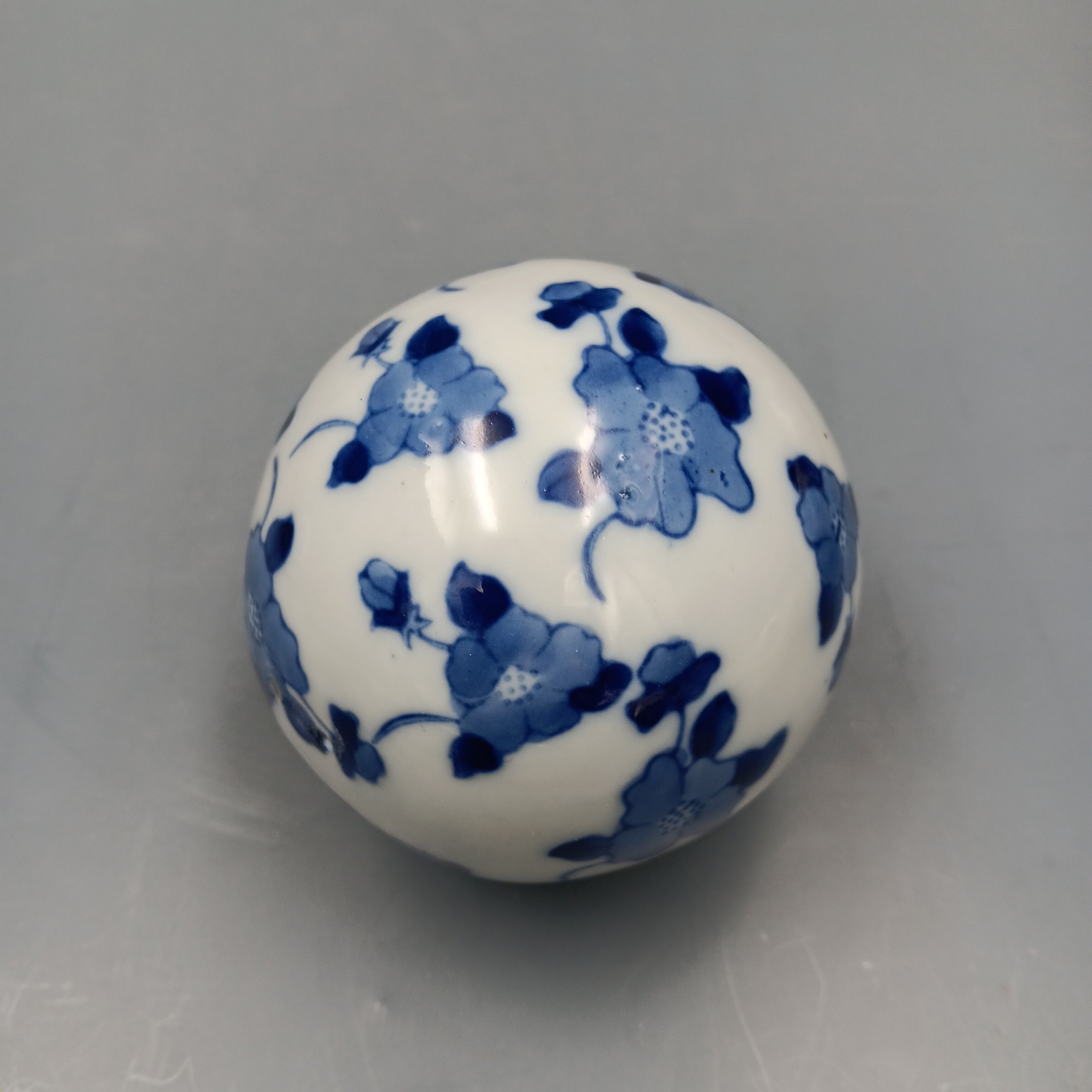 Kesywale Blue & White Porcelain Orbs (3" Diameter)