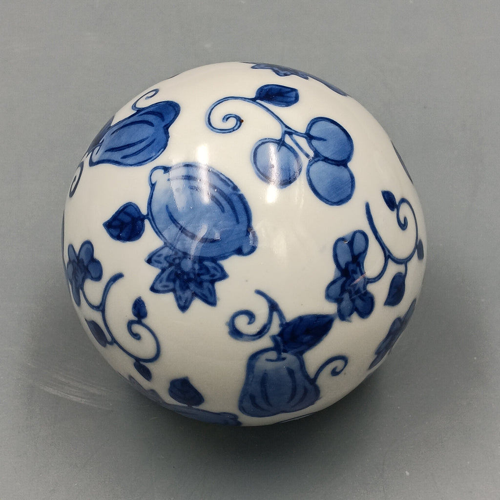 Kesywale Blue & White Porcelain Orbs (3" Diameter)