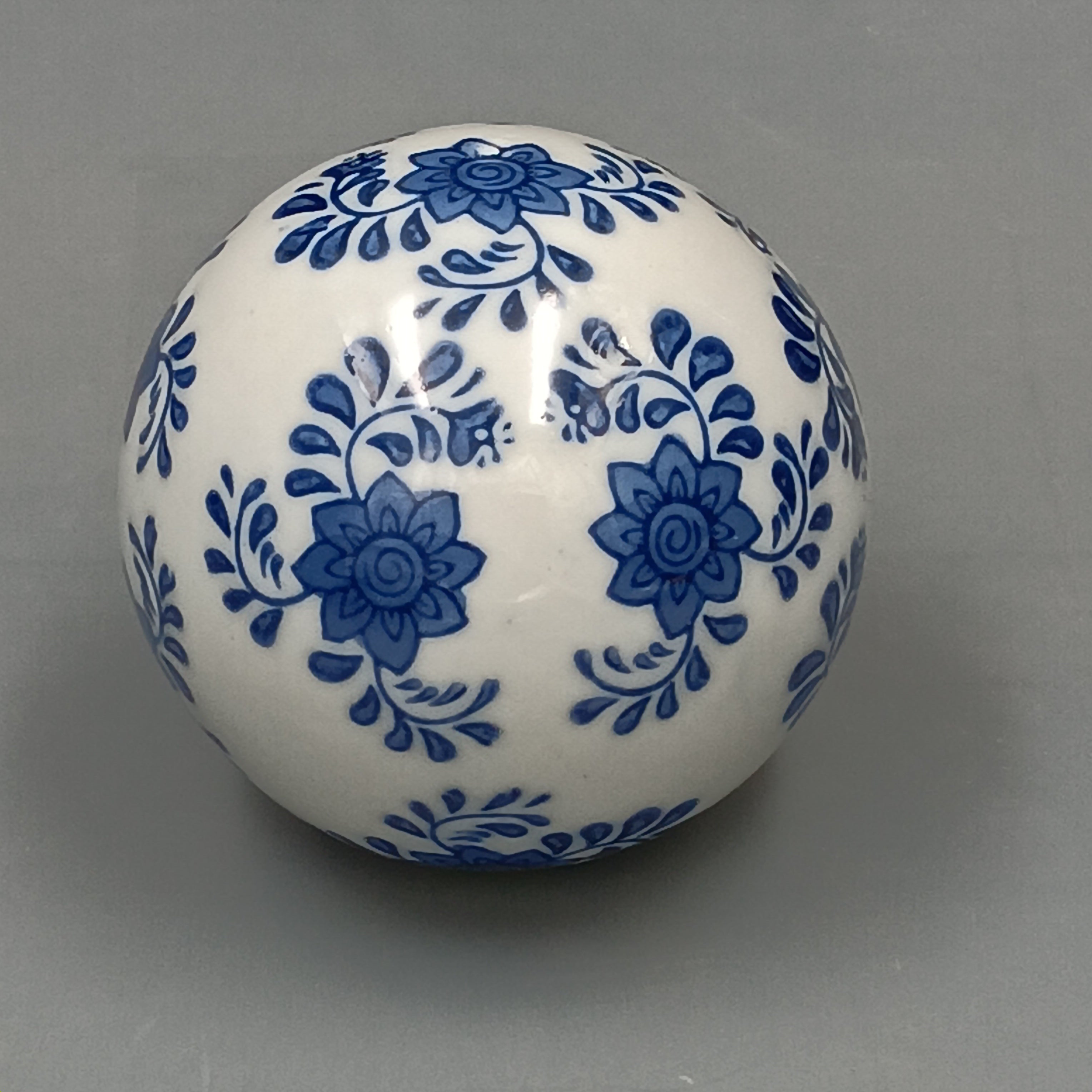 Kesywale Blue & White Porcelain Orbs (3" Diameter)