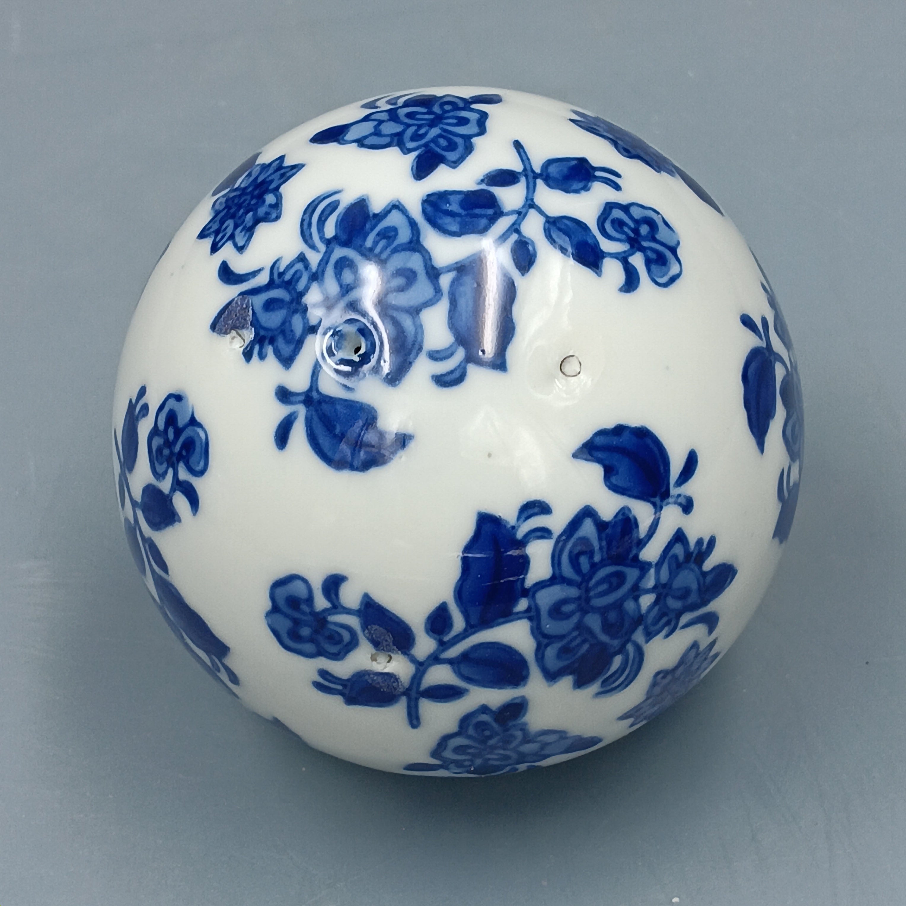 Kesywale Blue & White Porcelain Orbs (3" Diameter)