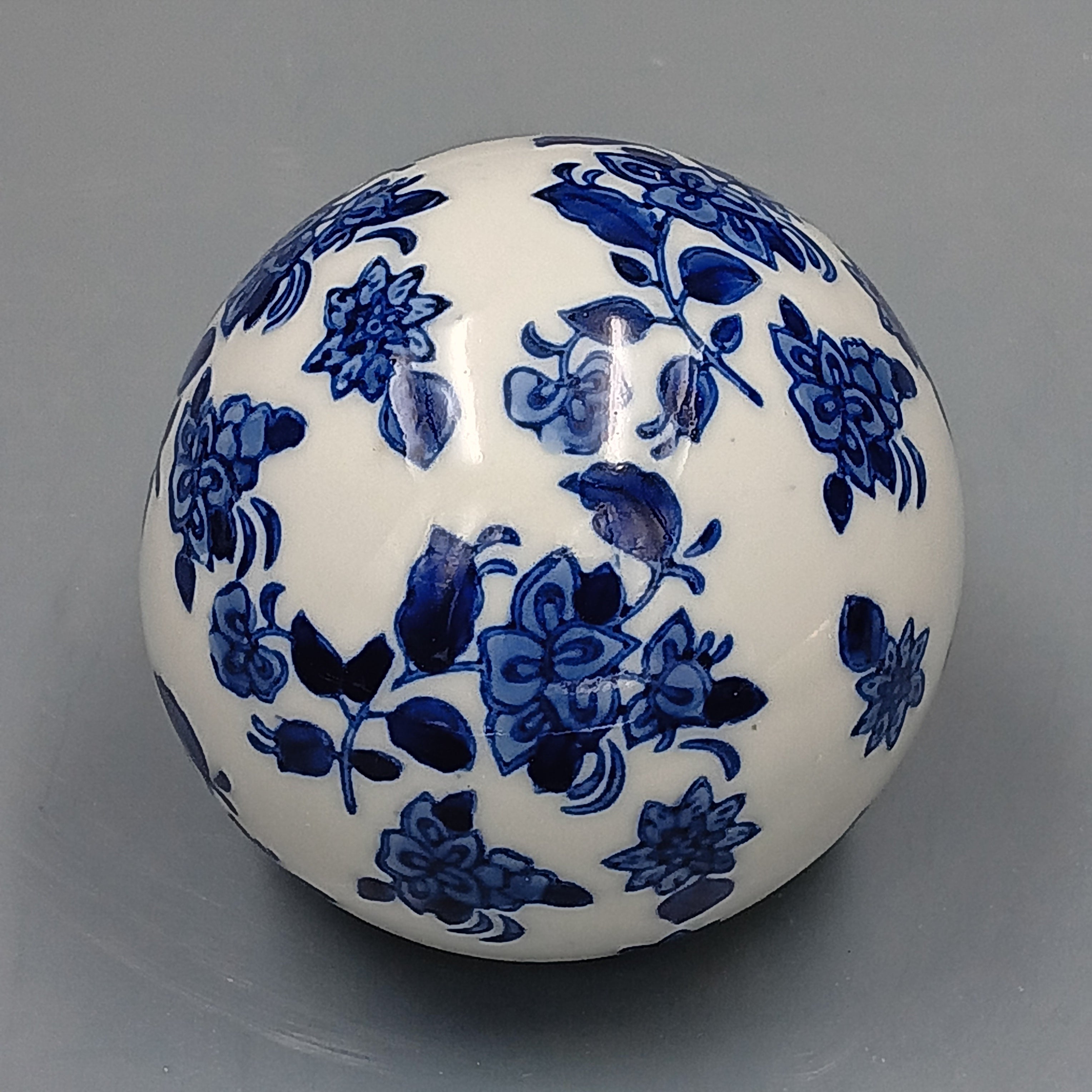 Kesywale Blue & White Porcelain Orbs (3" Diameter)