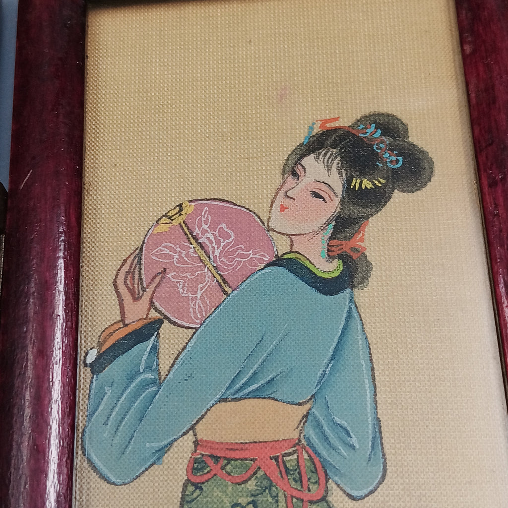 Miniature Decorative Folding Screen – Traditional Images in Printed Panels
