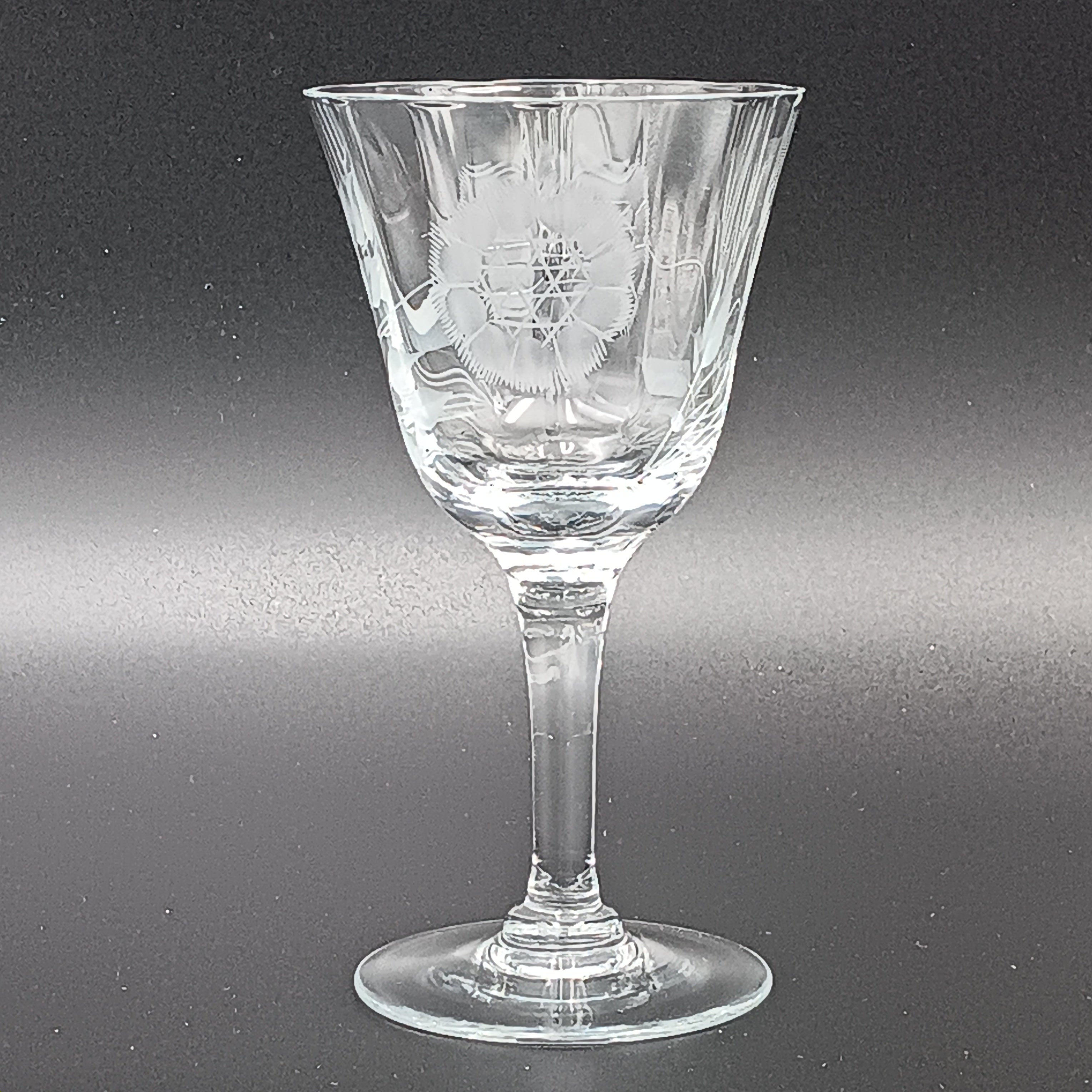 W J Hughes Cornflower 4¾" Liquor Cocktail Glas