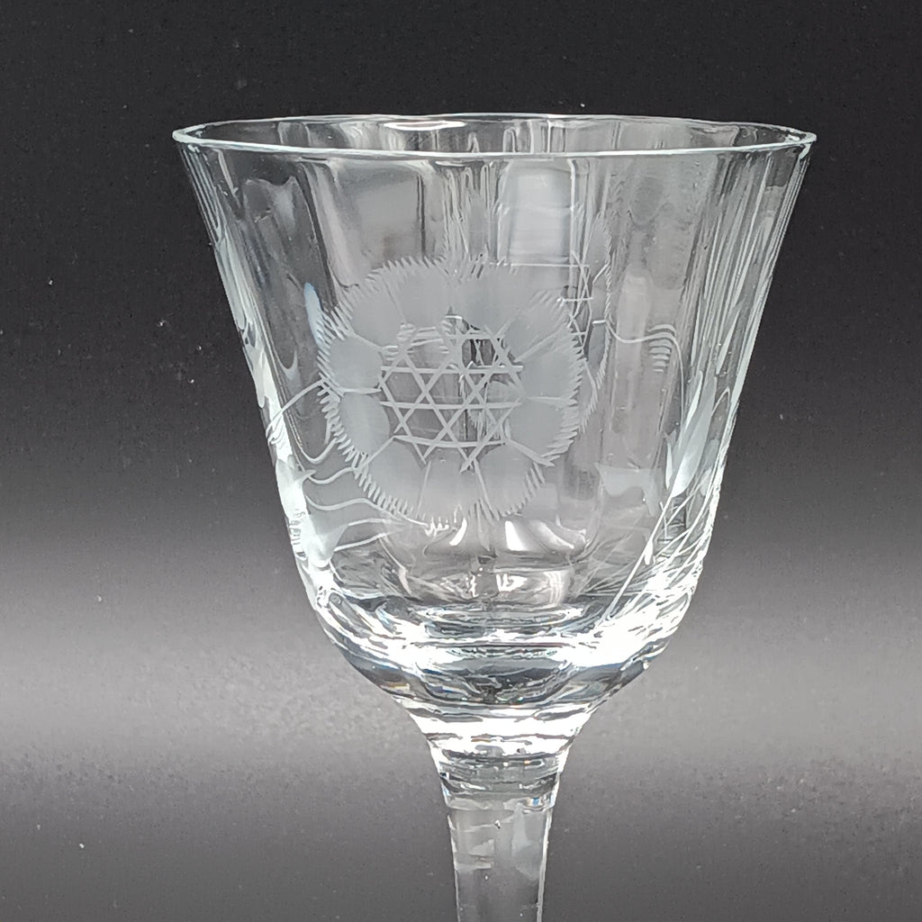 W J Hughes Cornflower 4¾" Liquor Cocktail Glas