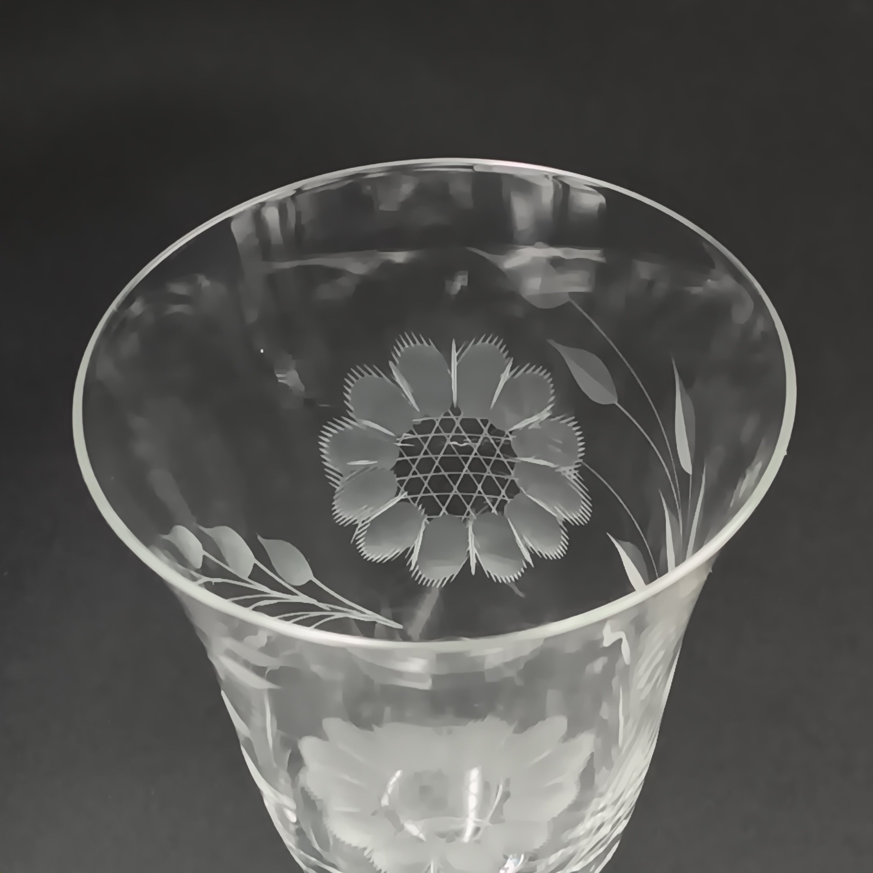 W J Hughes Cornflower Crystal Water Goblet – 6 5/8"