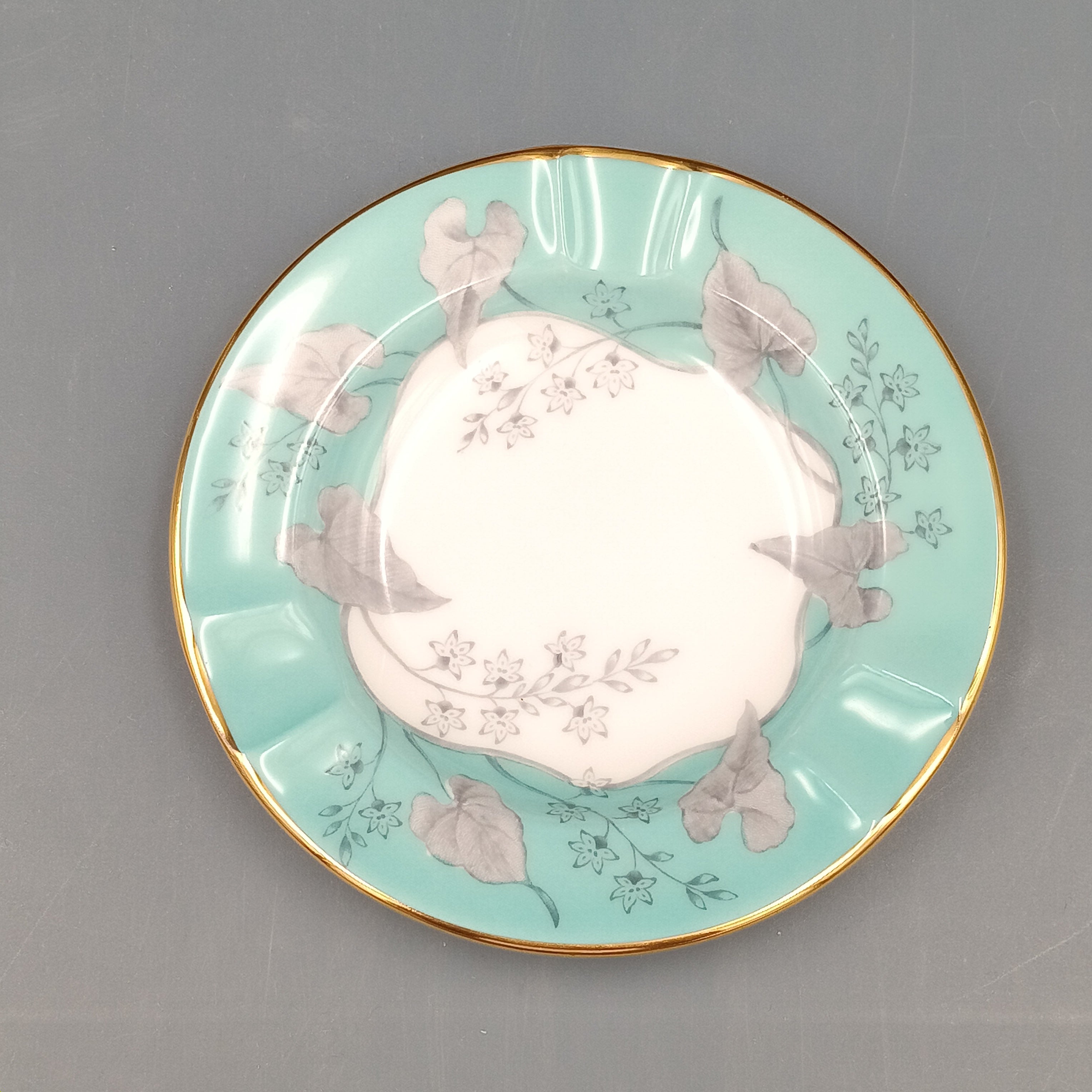 Wedgwood 'Buxton Turquoise' Ashtray – Vintage English Porcelain