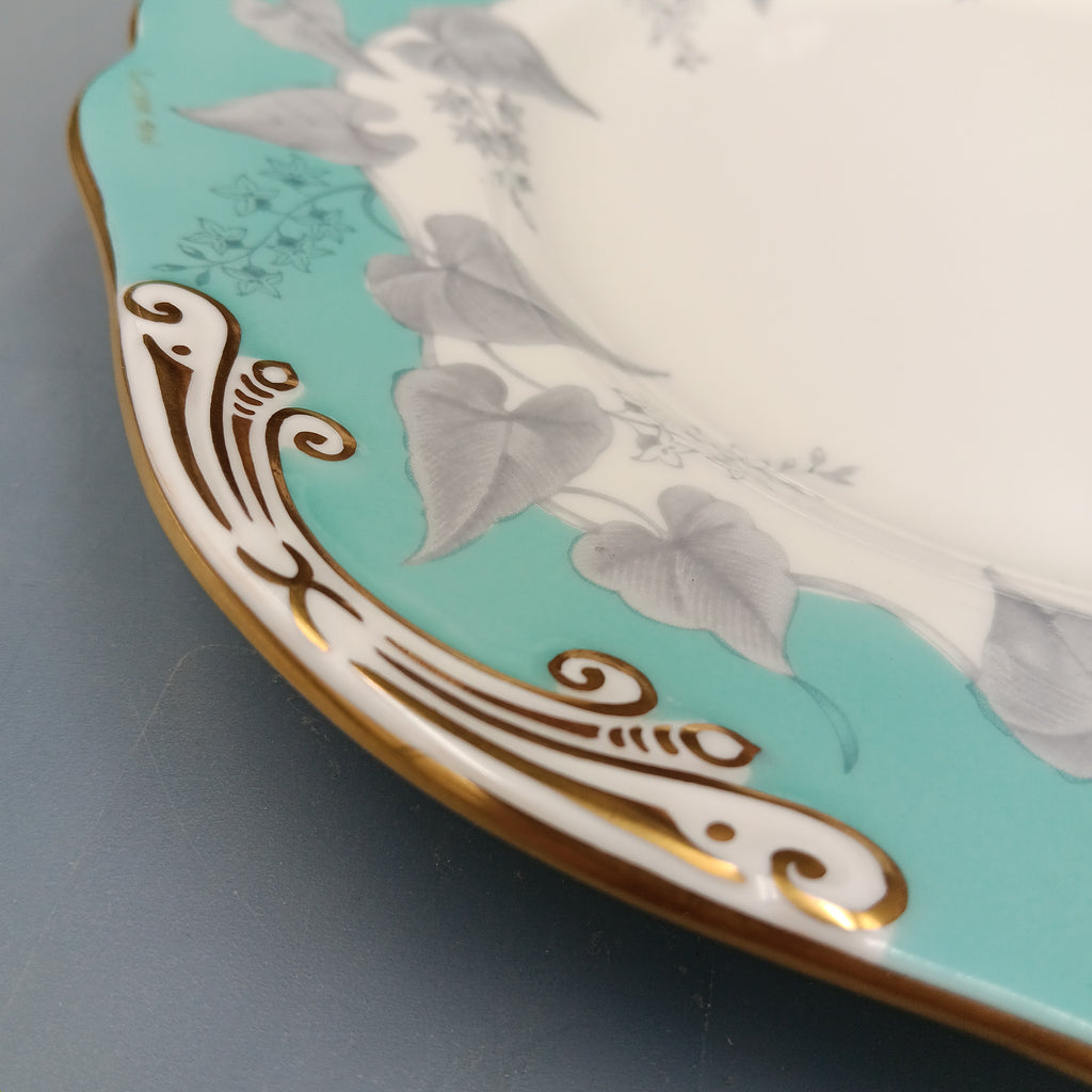 Wedgwood “Buxton Turquoise” Handled Cake Plate (1962–1964)