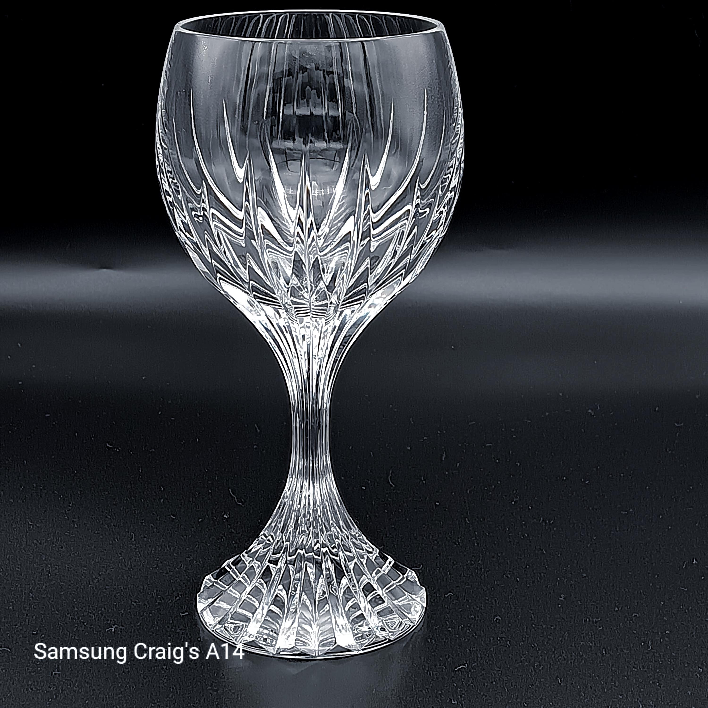 Baccarat Massena Crystal 6 3/8" White Wine Glass - 'AMERICAN' Style