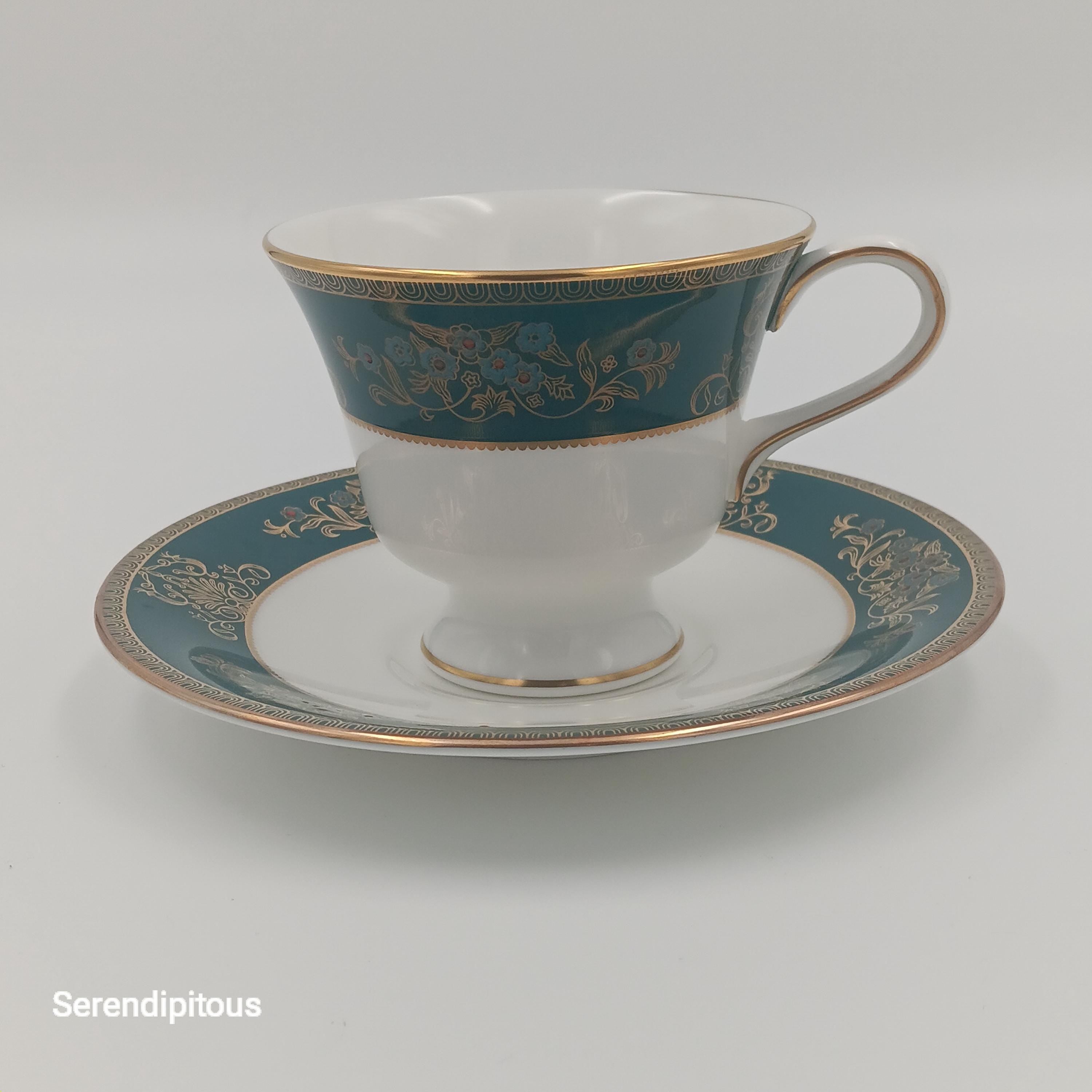 Wedgwood "Agincourt", Set of 8 Teacups & Saucers