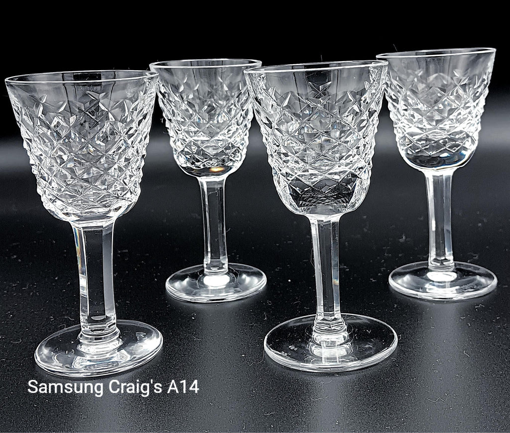 Waterford Crystal 'Alana' Small Liqueur Cocktail/Cordial, 3 1/2", Set of Four(4)