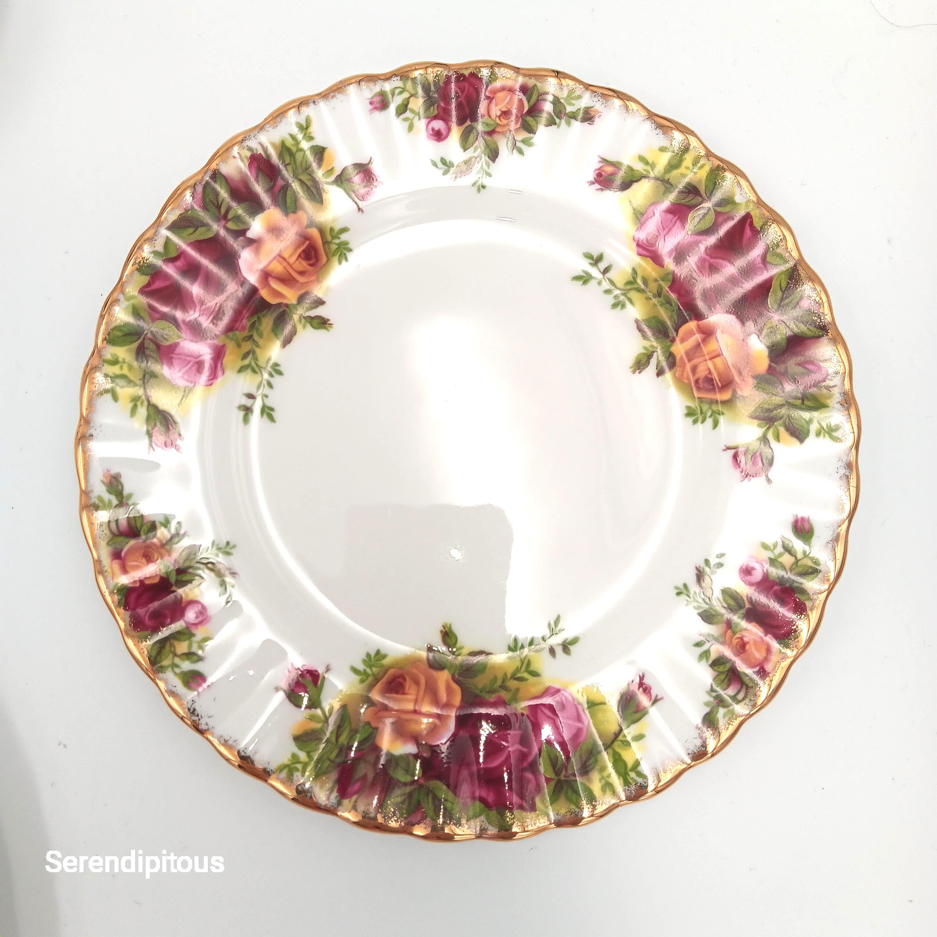 Royal Albert 'Old Country Roses', Fine Bone China, Place Setting with Dessert Dish