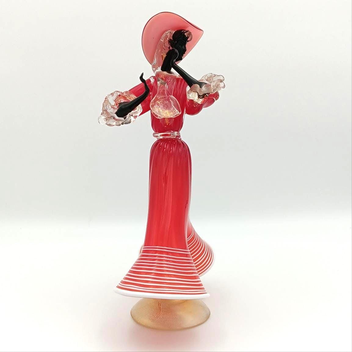 Murano Dancing Figurines from the 1950s - 1960s. In perfect condition. Figurine is 11 3/4" tall.