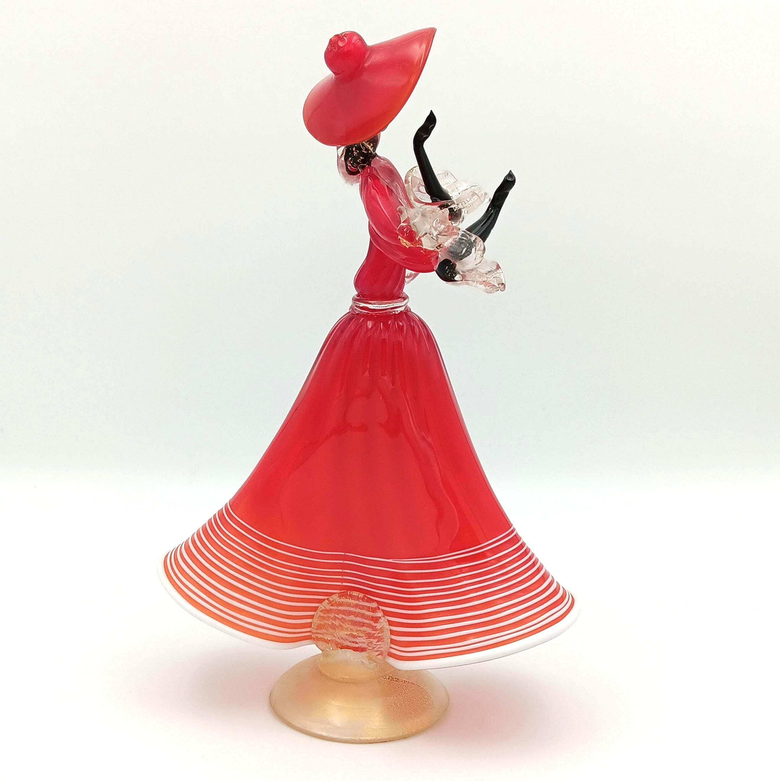 Murano Dancing Figurines from the 1950s - 1960s. In perfect condition. Figurine is 11 3/4" tall.