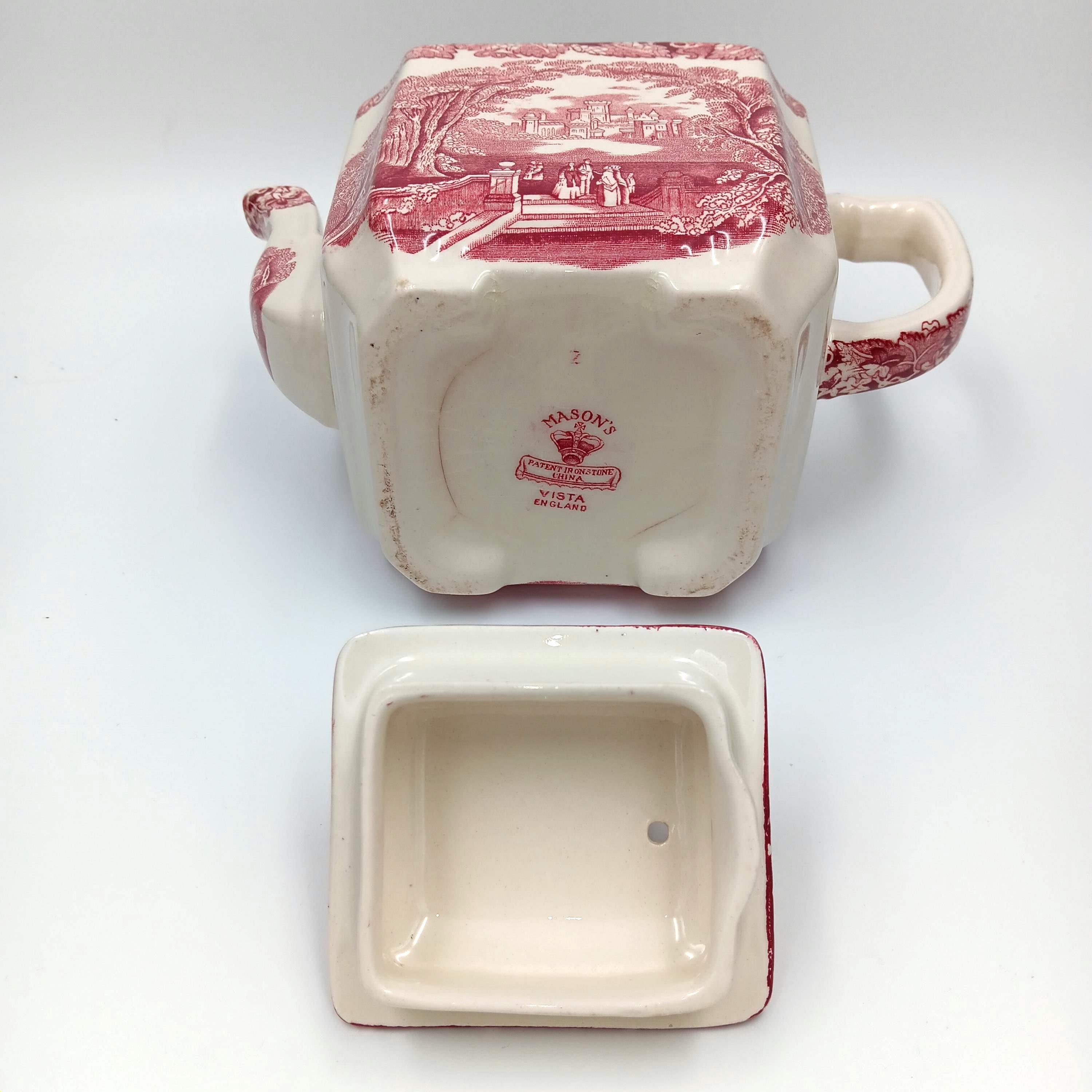 Vintage Mason's Vista Pink Ironstone, Accessory Pieces