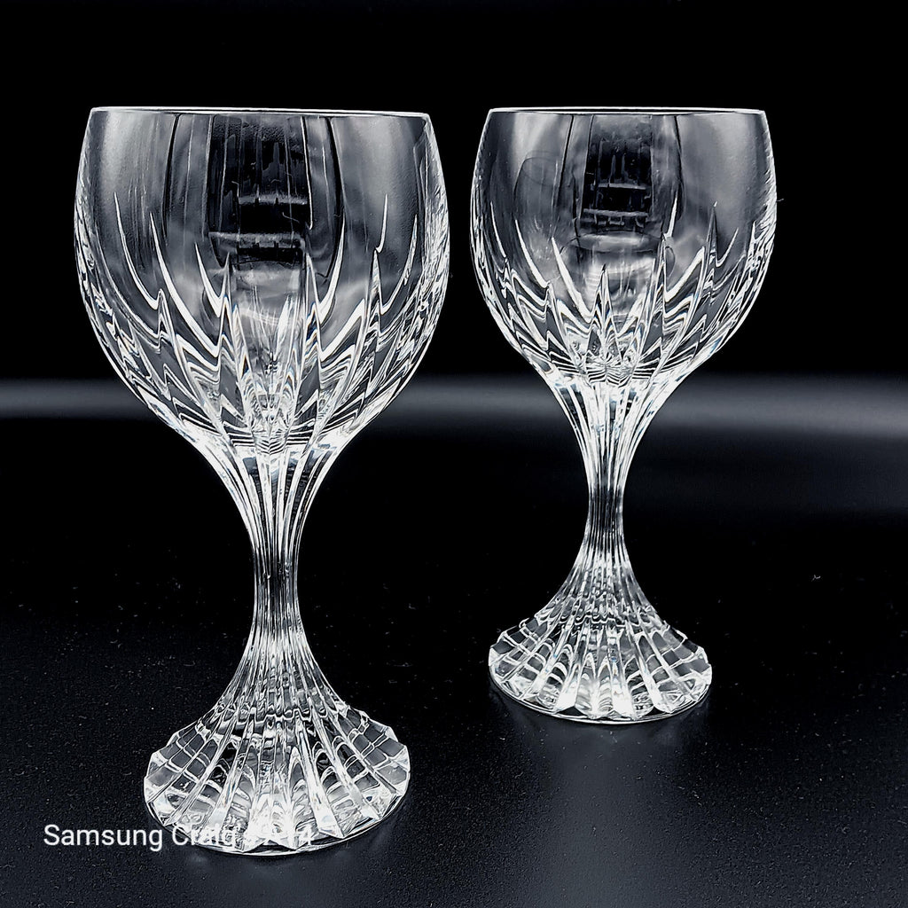 Baccarat Massena Crystal 6 3/8" White Wine Glass - 'AMERICAN' Style