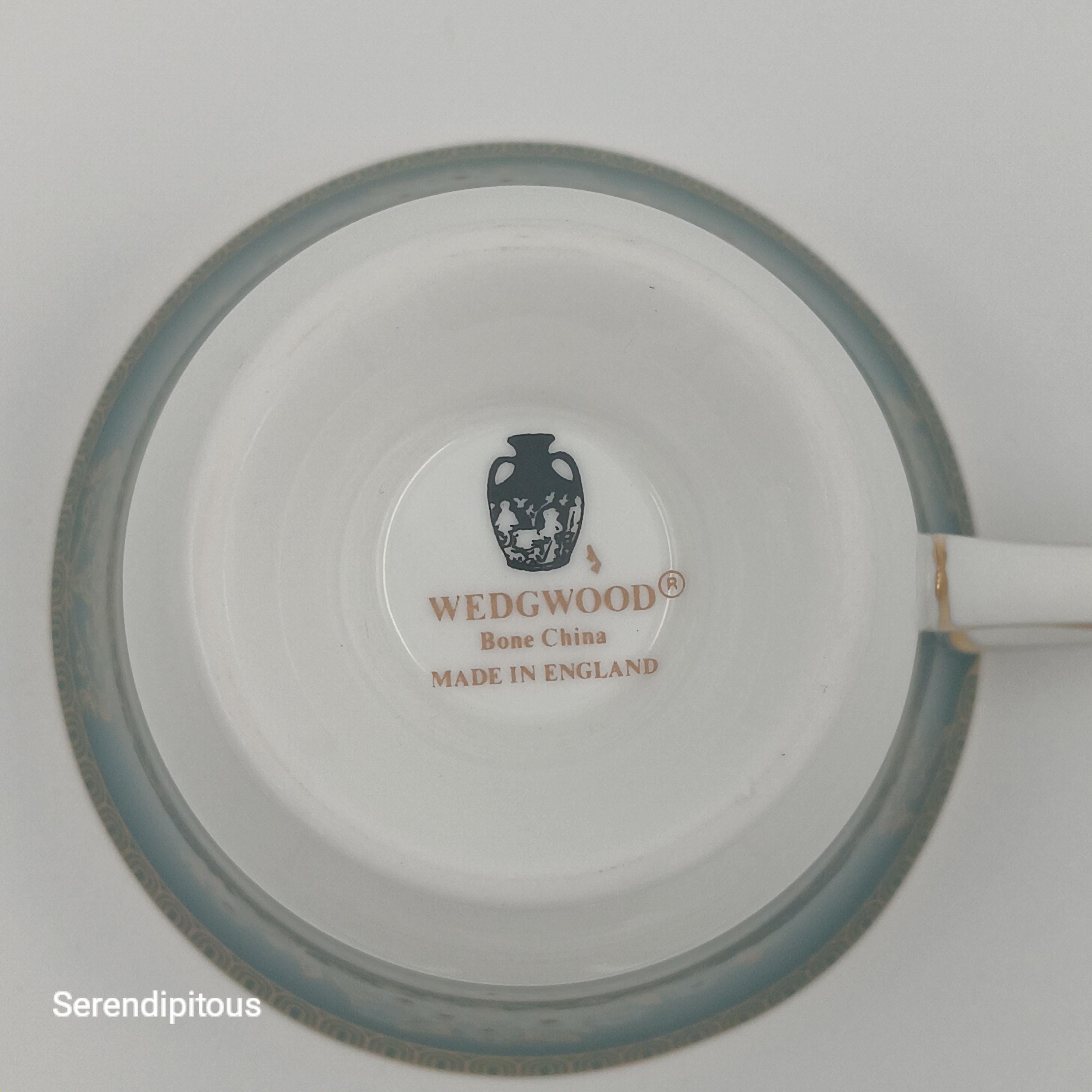 Wedgwood "Agincourt", Set of 8 Teacups & Saucers