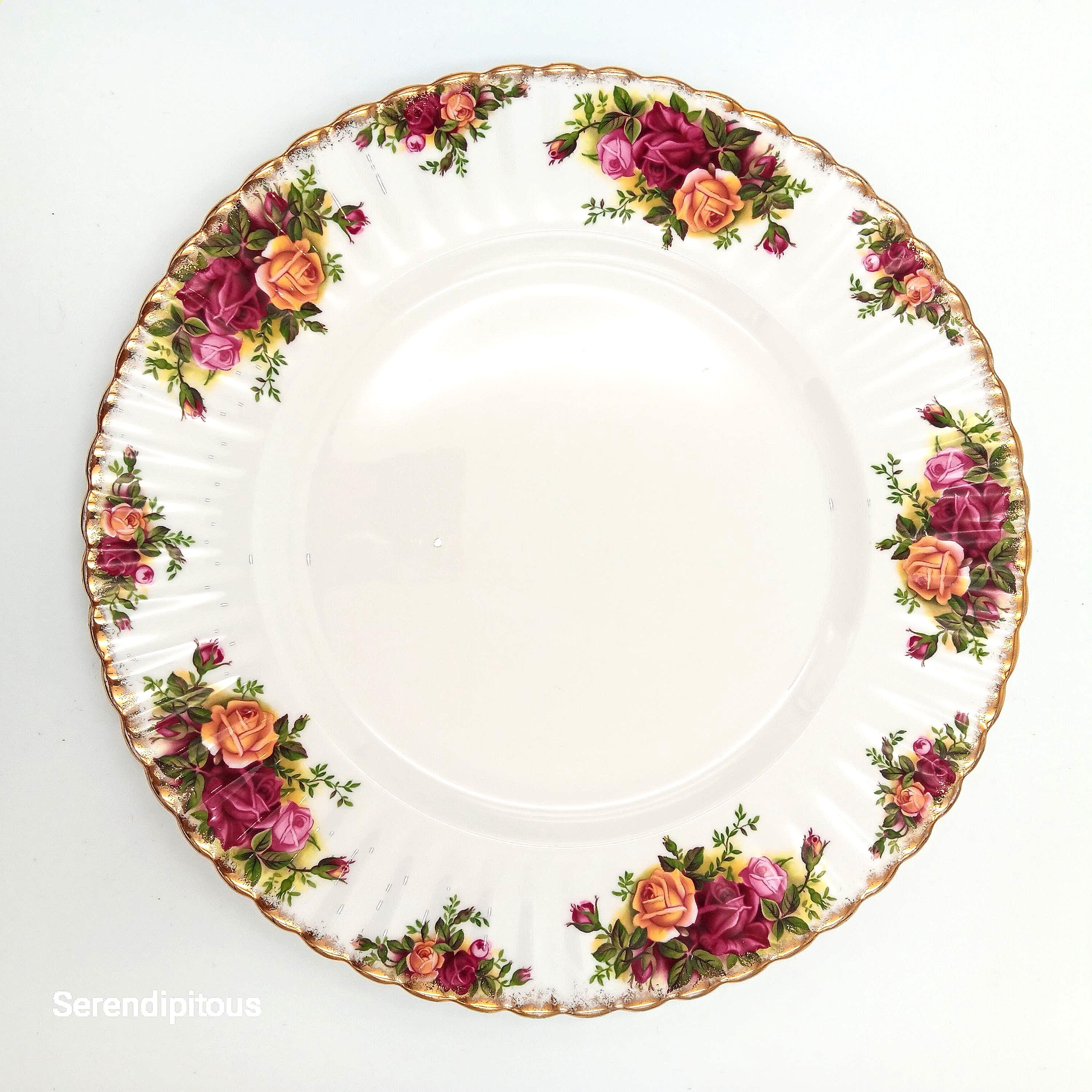 Royal Albert 'Old Country Roses', Fine Bone China, Place Setting with Dessert Dish