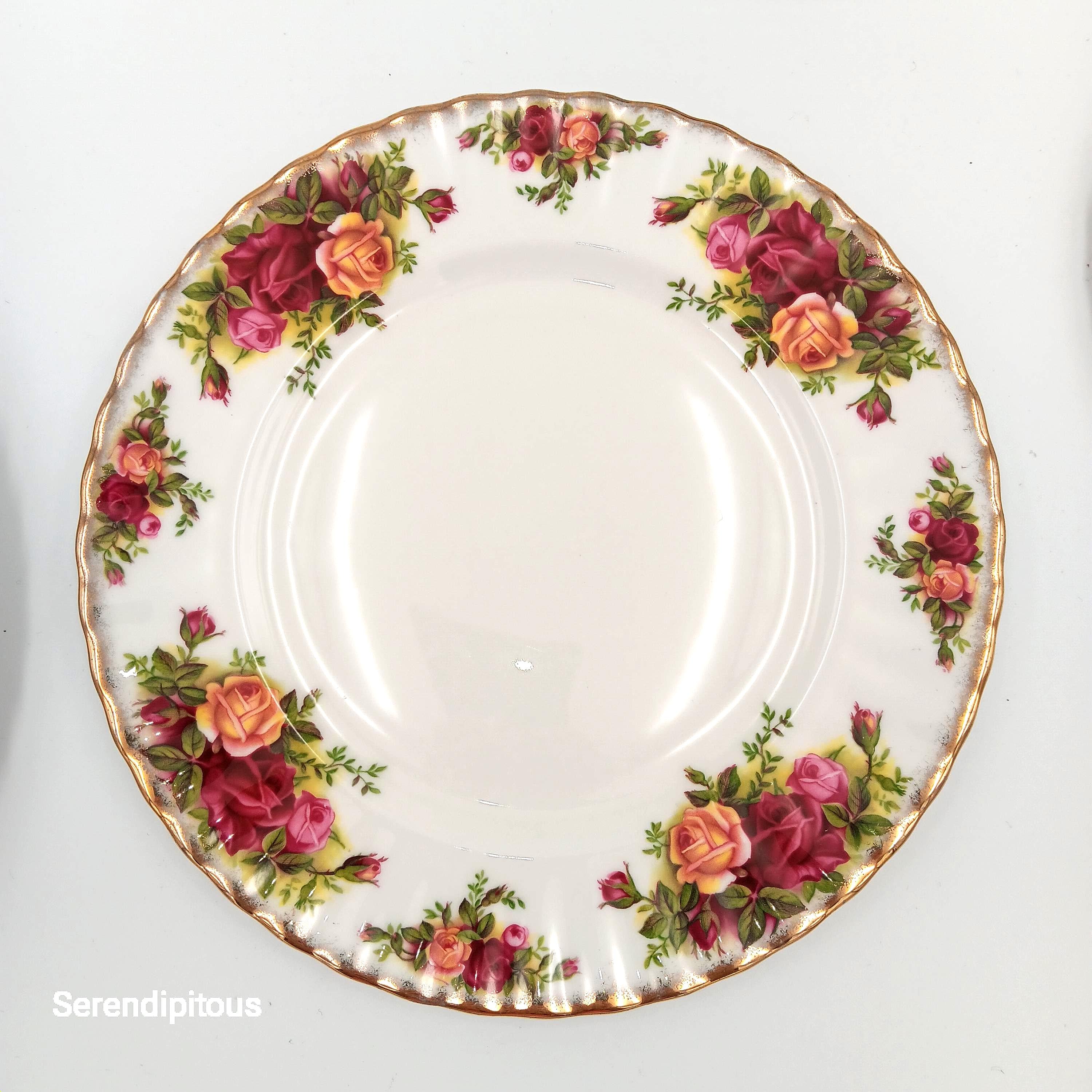 Royal Albert 'Old Country Roses', Fine Bone China, Place Setting with Dessert Dish