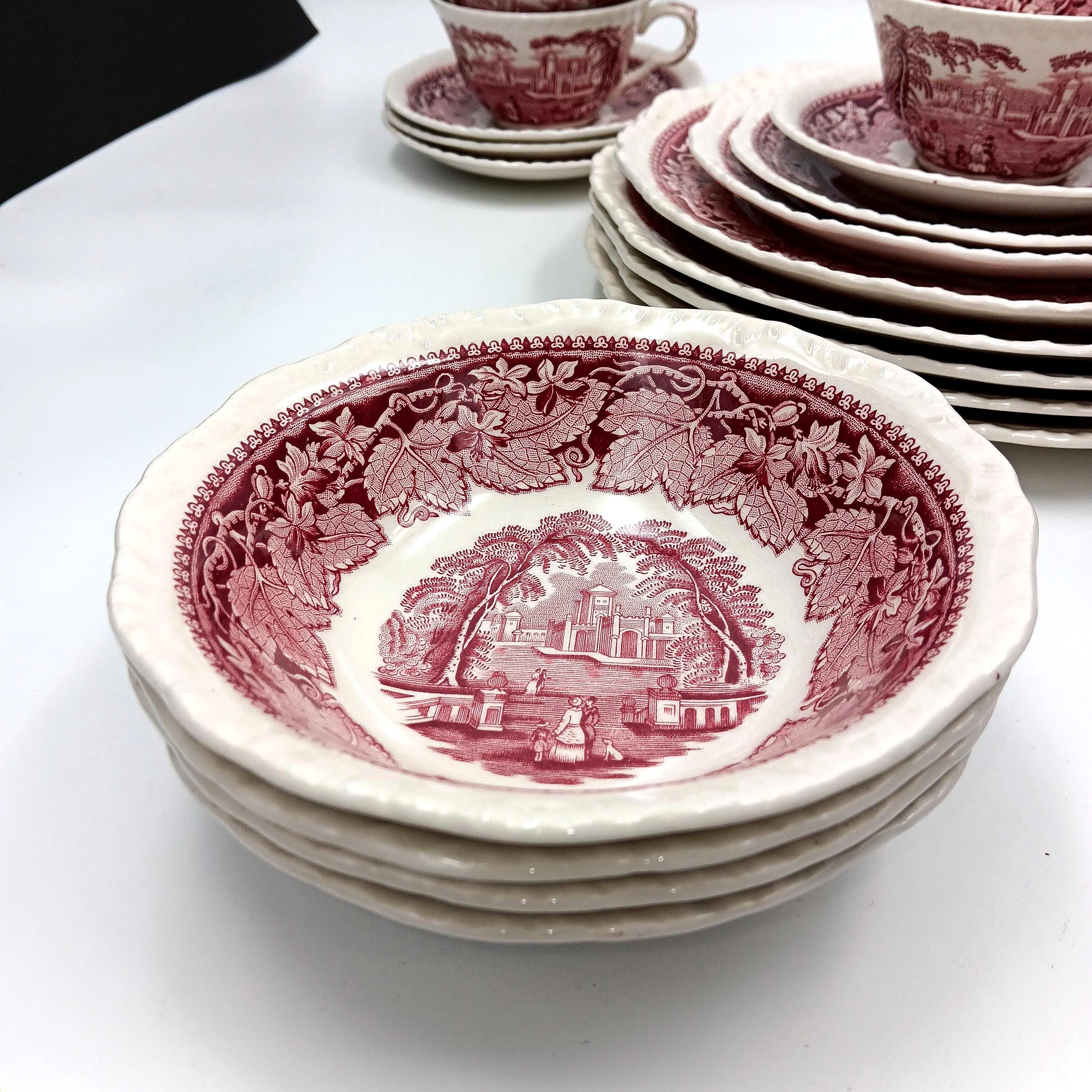 Vintage Mason's Vista Pink Table Settings