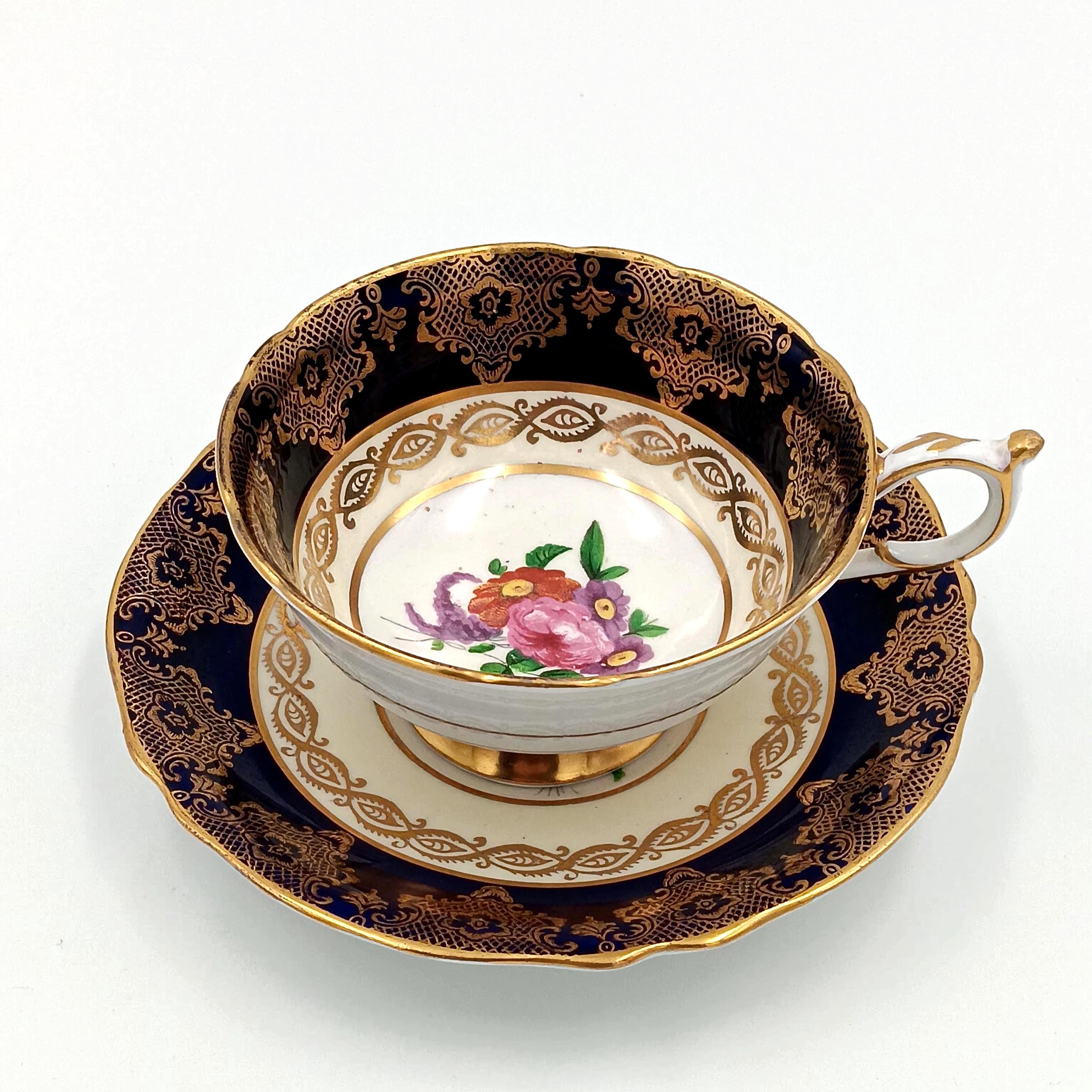 Paragon Double Warrant Floral Teacup and Saucer