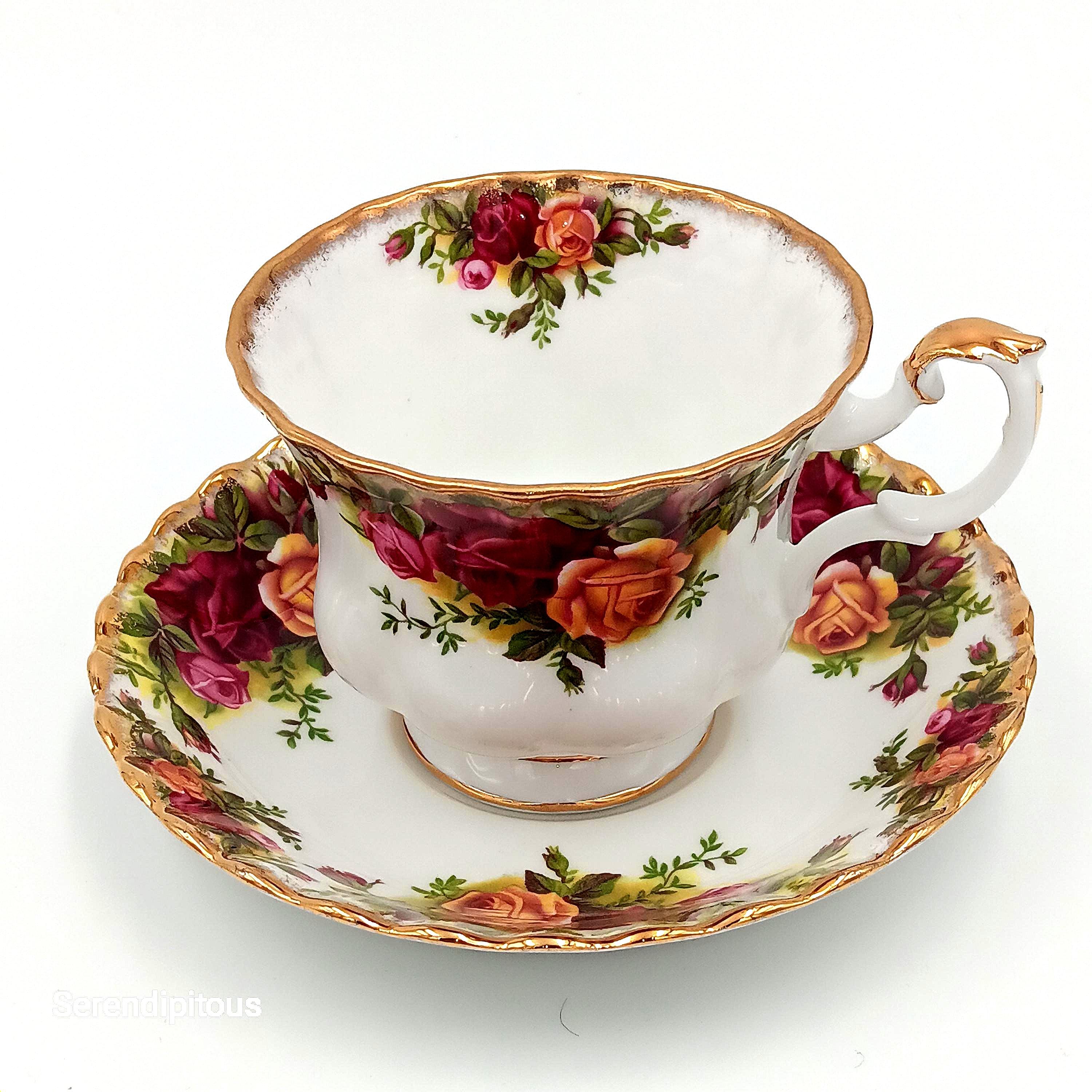 Royal Albert 'Old Country Roses', Fine Bone China, Place Setting with Dessert Dish