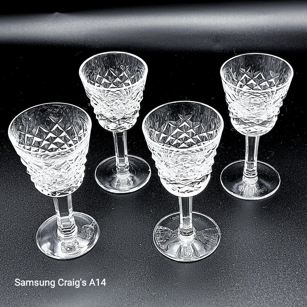 Waterford Crystal 'Alana' Small Liqueur Cocktail/Cordial, 3 1/2", Set of Four(4)