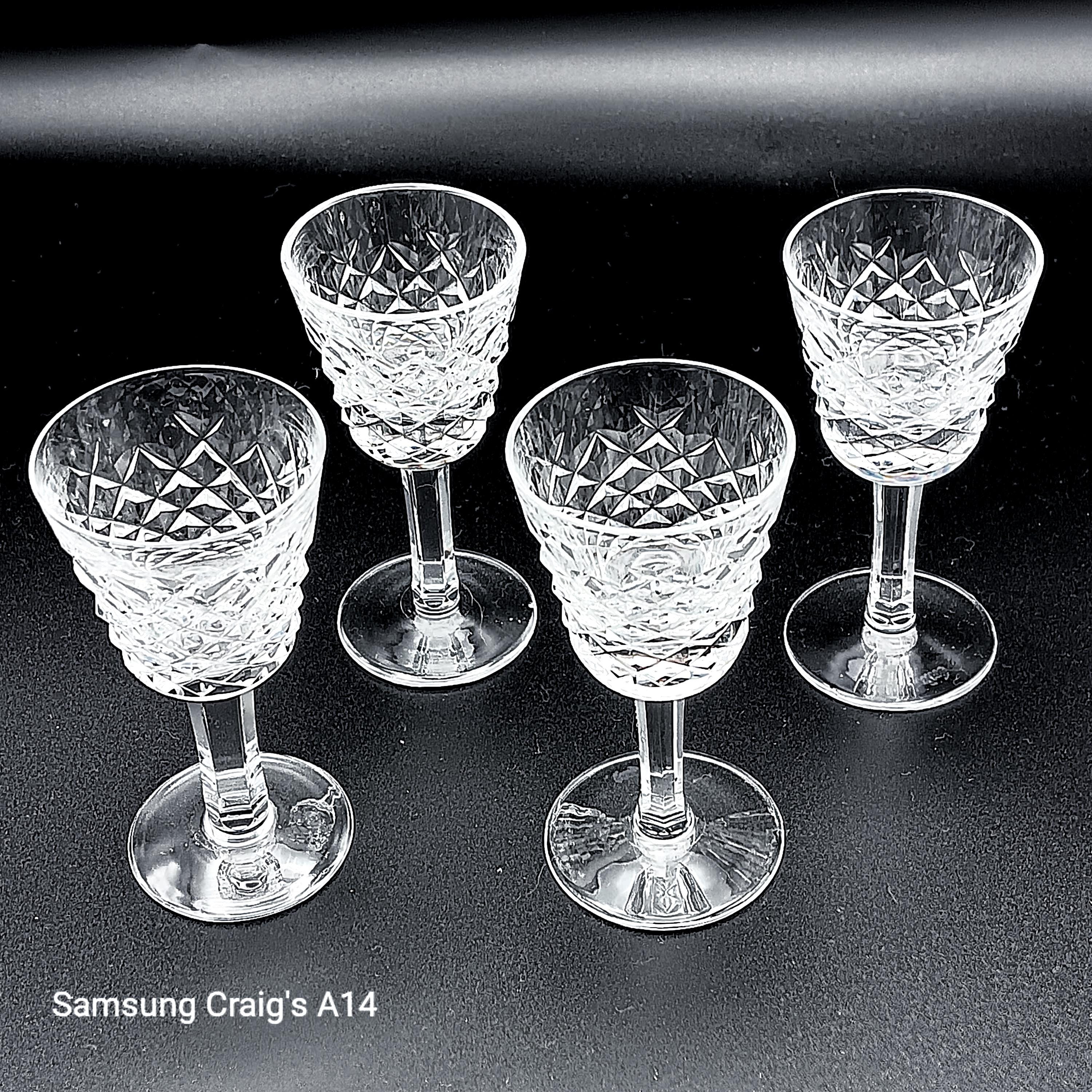 Waterford Crystal 'Alana' Small Liqueur Cocktail/Cordial, 3 1/2", Set of Four(4)