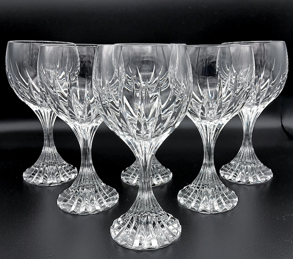 Baccarat Massena Crystal 6 3/8" White Wine Glass - 'AMERICAN' Style