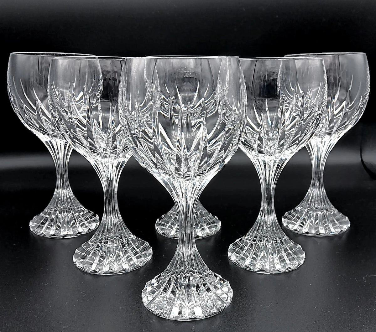 Baccarat Massena Crystal 6 3/8" White Wine Glass - 'AMERICAN' Style